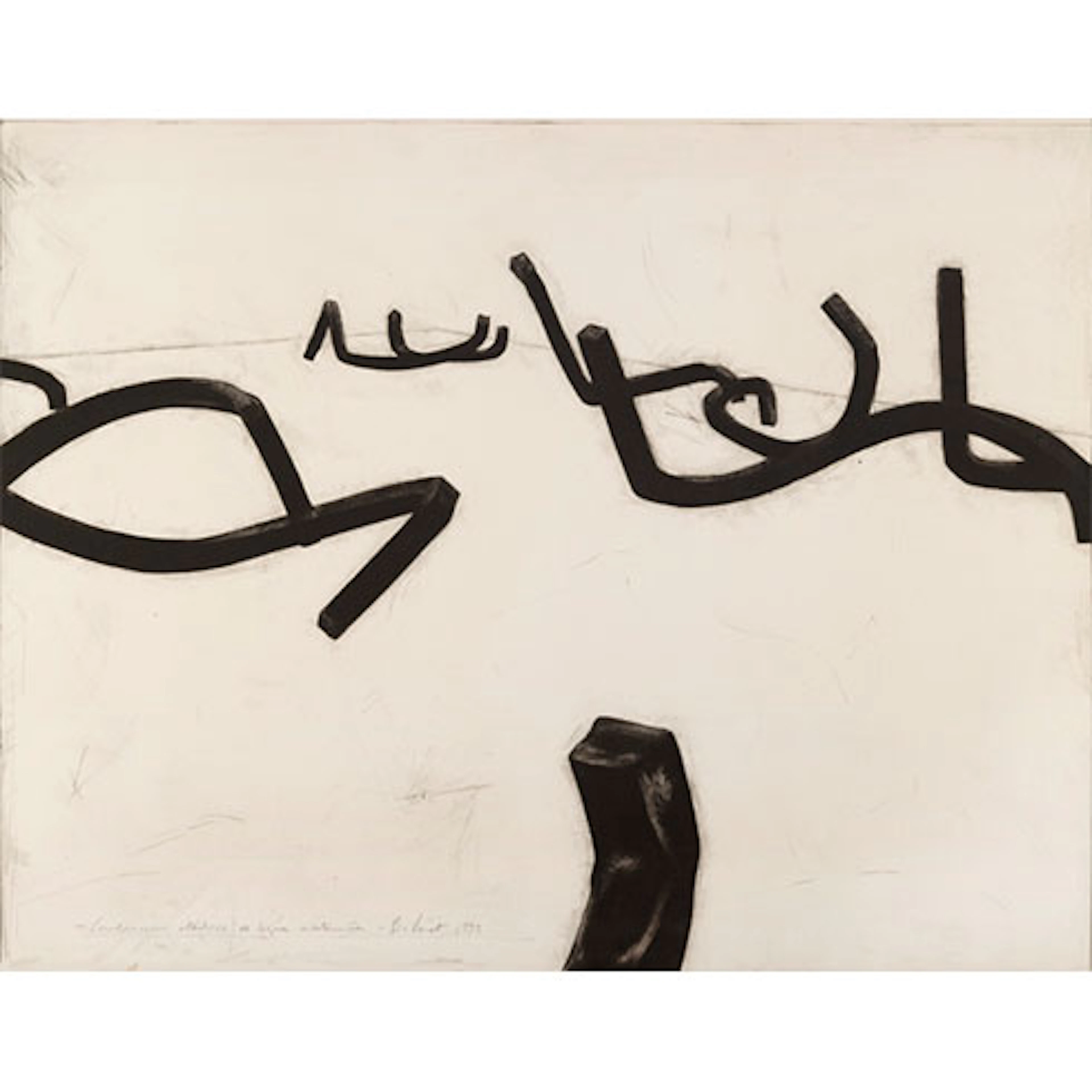 Bernar Venet - Grabado al Aguafuerte "Combinaison aléatoire de lignes