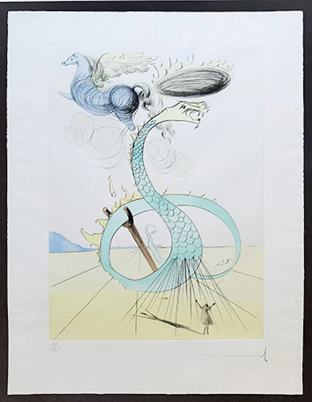 Salvador Dalí - Grabado al Aguafuerte "Dan" - Twelve Tribes of Israel