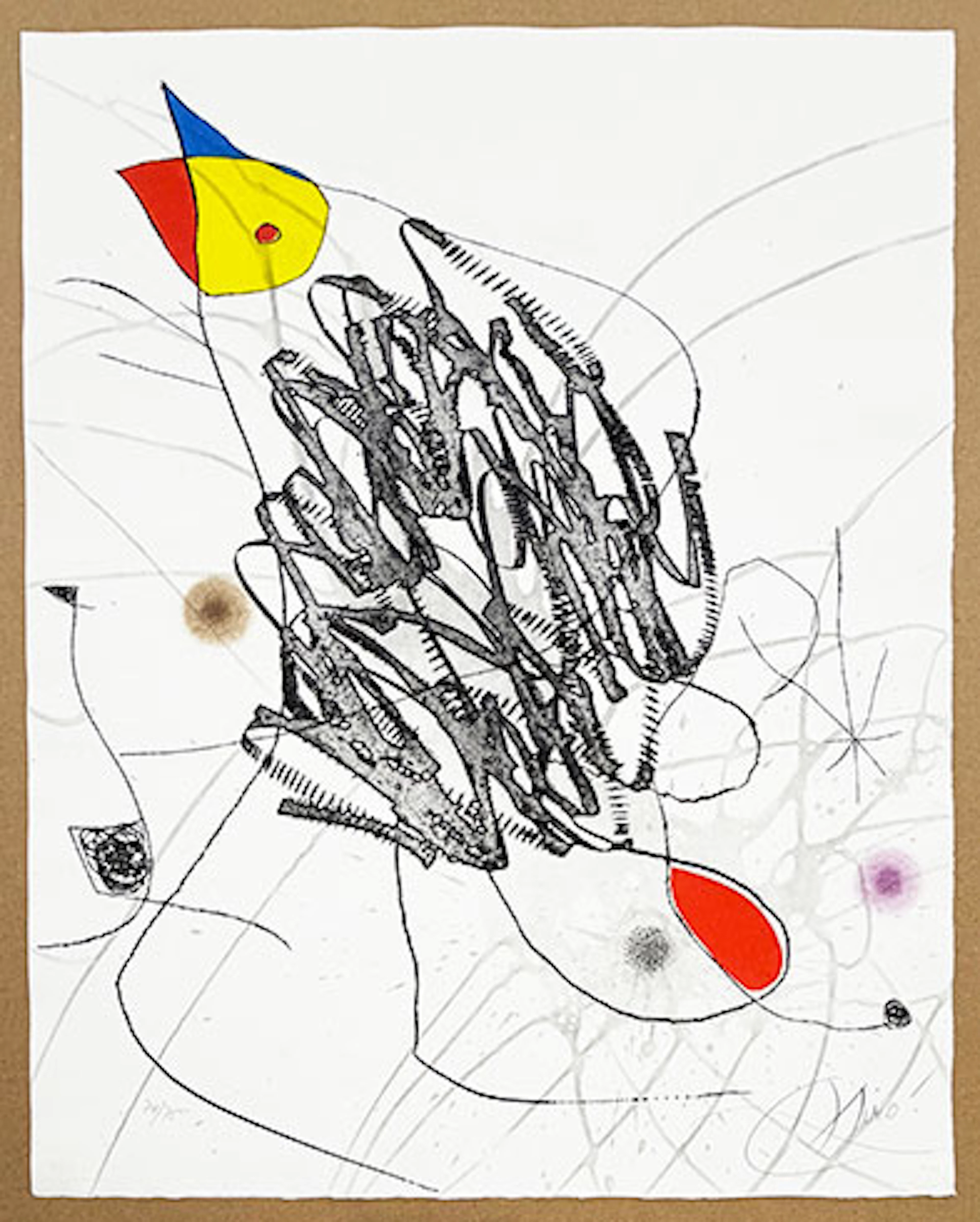 Joan Miró - Grabado lavado, Aguatinta y Aguafuerte "Journal d'un Graveur"
