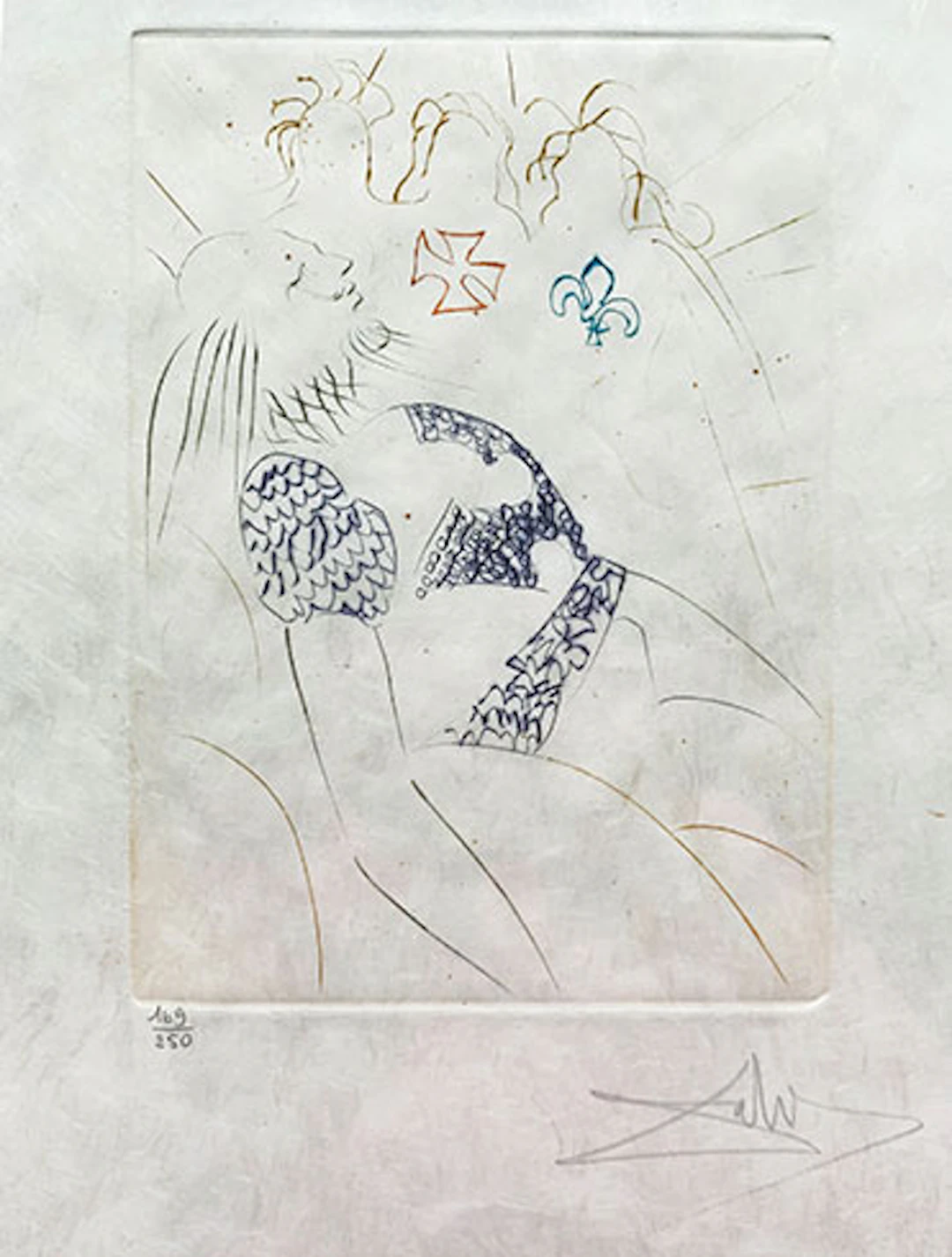 Salvador Dalí - Grabado al Aguafuerte sobre papel Japón "Henry IV"