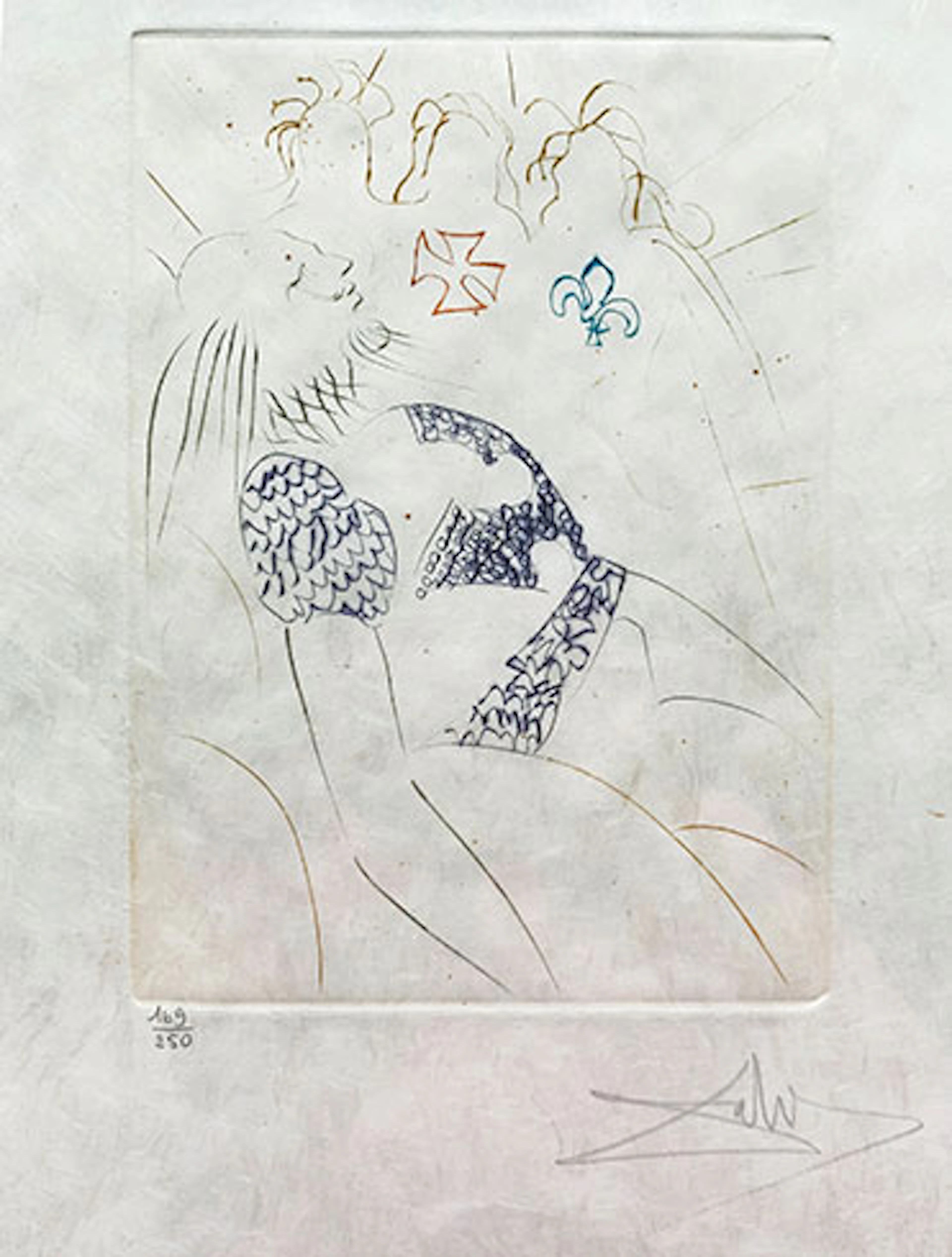 Salvador Dalí - Grabado al Aguafuerte sobre papel Japón "Henry IV"