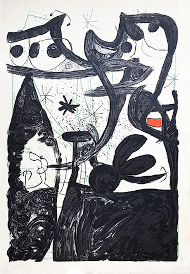 Joan Miró - Litografía "Défilé de Mannequins au Pôle Nord"