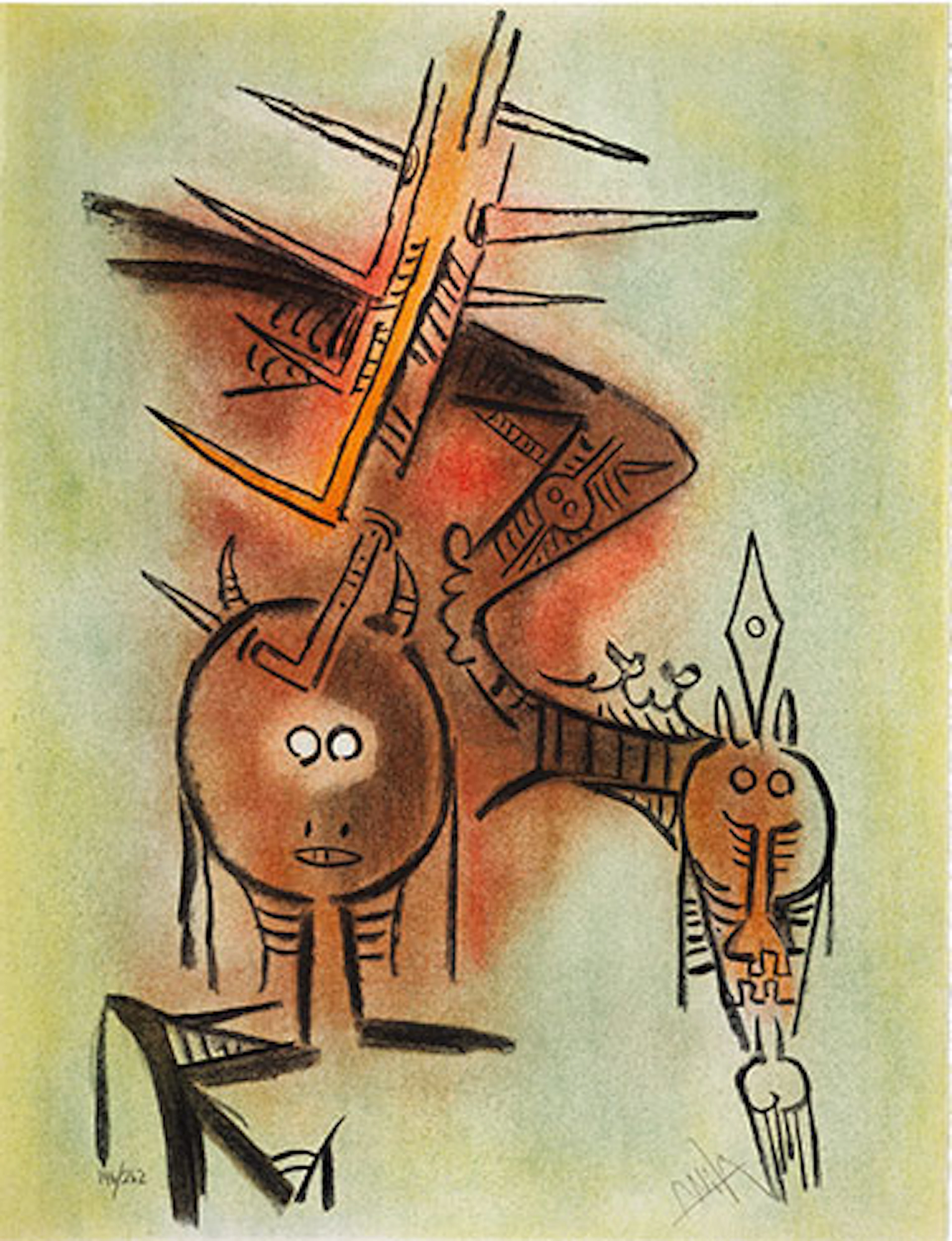 Wifredo Lam - Litografía "Belle Epine" (Pleni Luna)