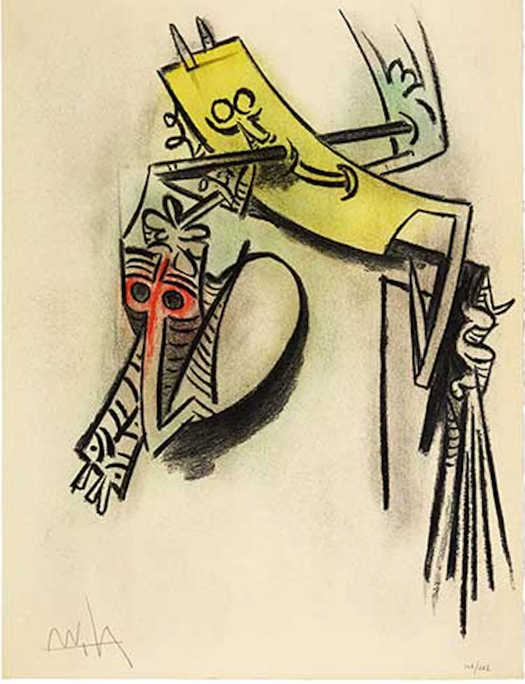 Wifredo Lam - Litografía "Montre des Seves" (Pleni Luna)