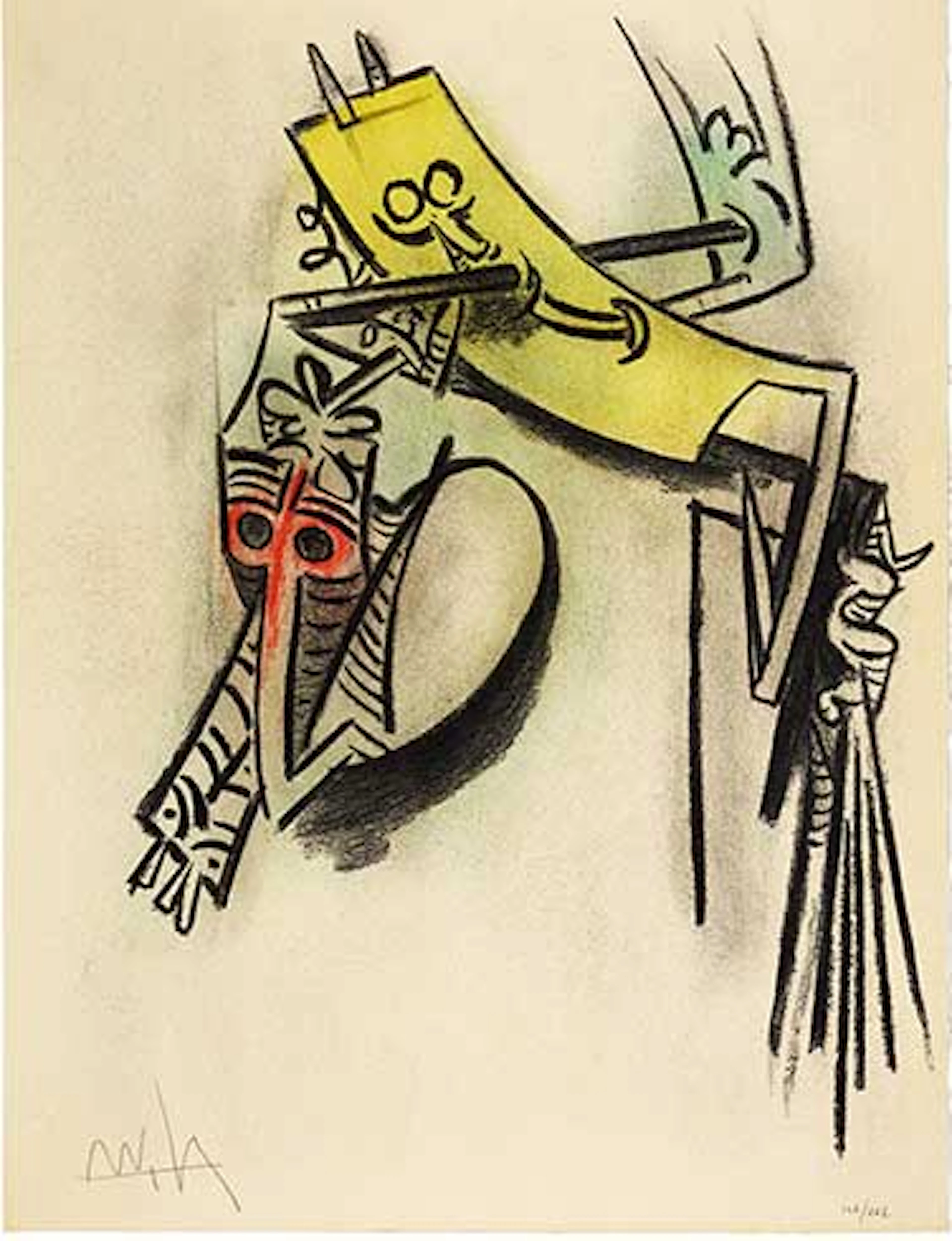 Wifredo Lam - Litografía "Montre des Seves" (Pleni Luna)