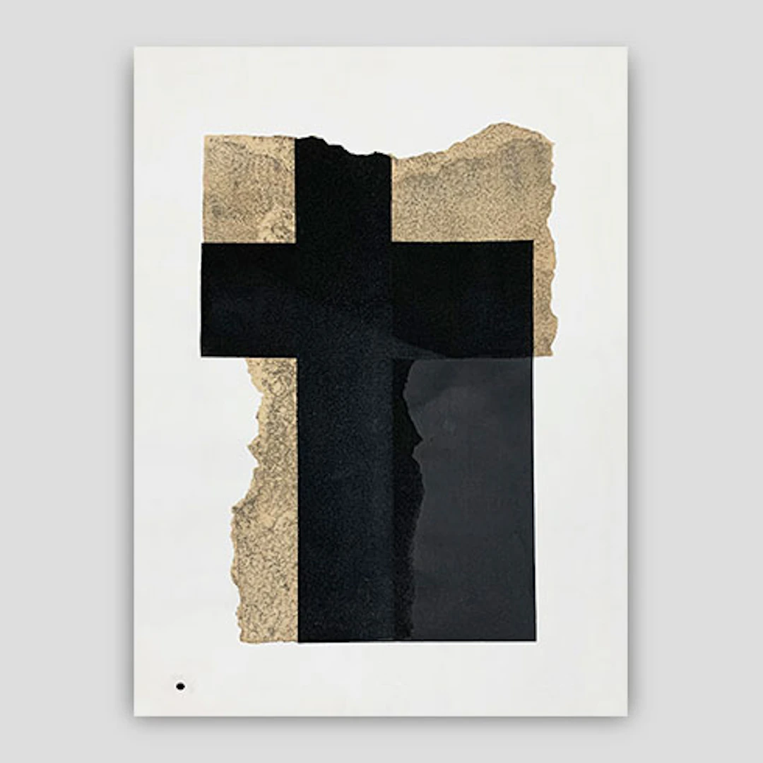 Rafael Canogar - Serigrafía sobre tela "Basílica"