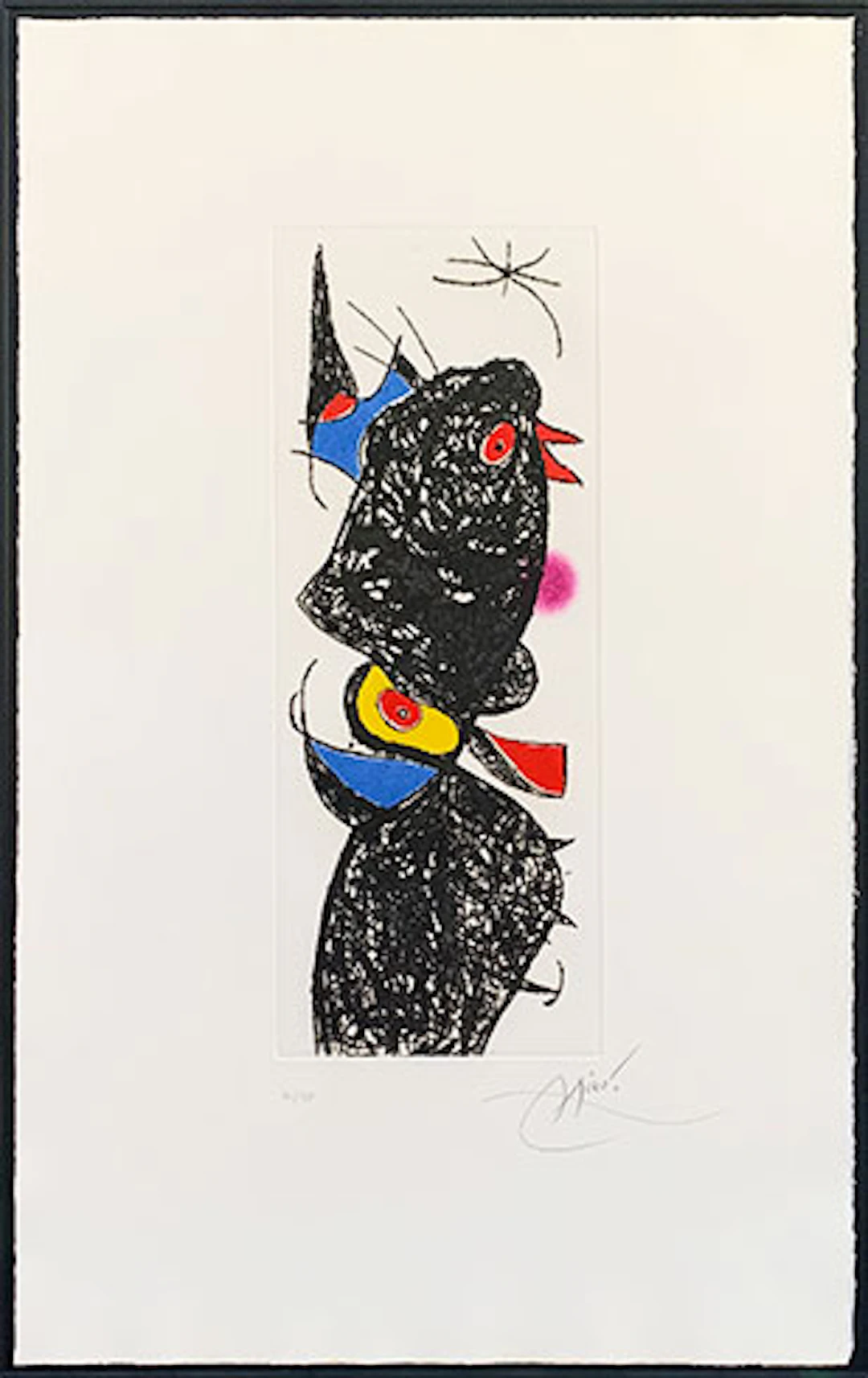 Joan Miró - Grabado al Aguafuerte y Aguatinta "Le Coq de Bruyère" (El Urugallo)