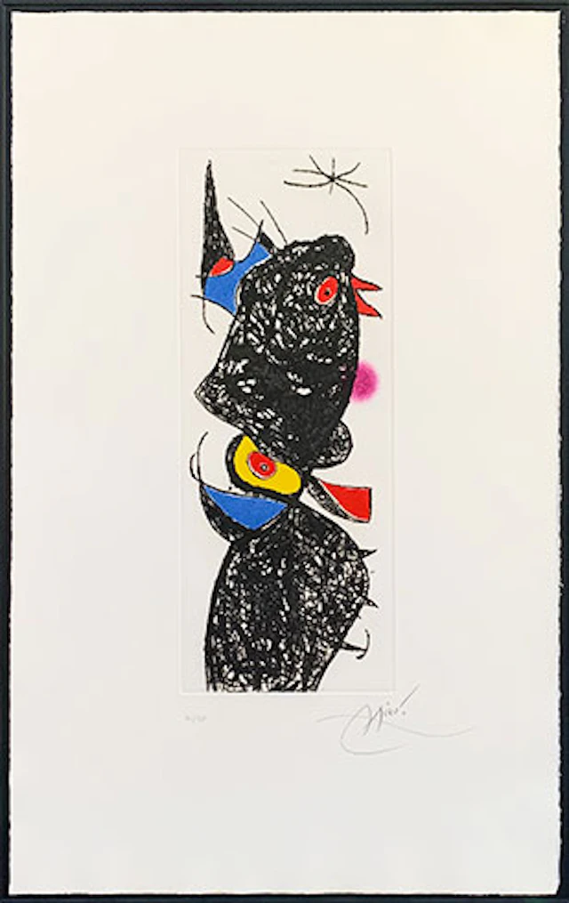Joan Miró - Grabado al Aguafuerte y Aguatinta "Le Coq de Bruyère" (El Urugallo)