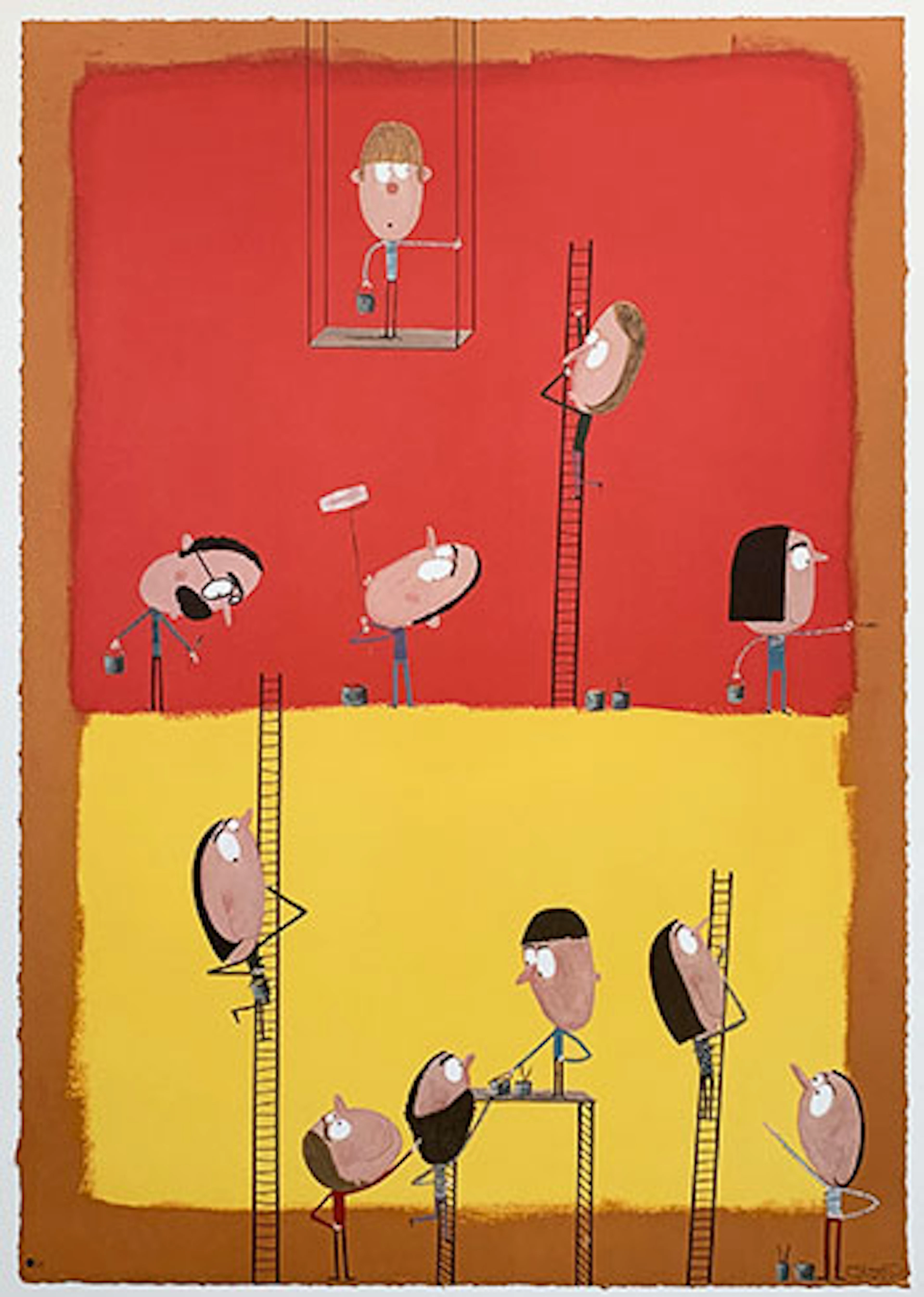 Moisés Yagües - Litografía "Los Ayudantes de Rothko"