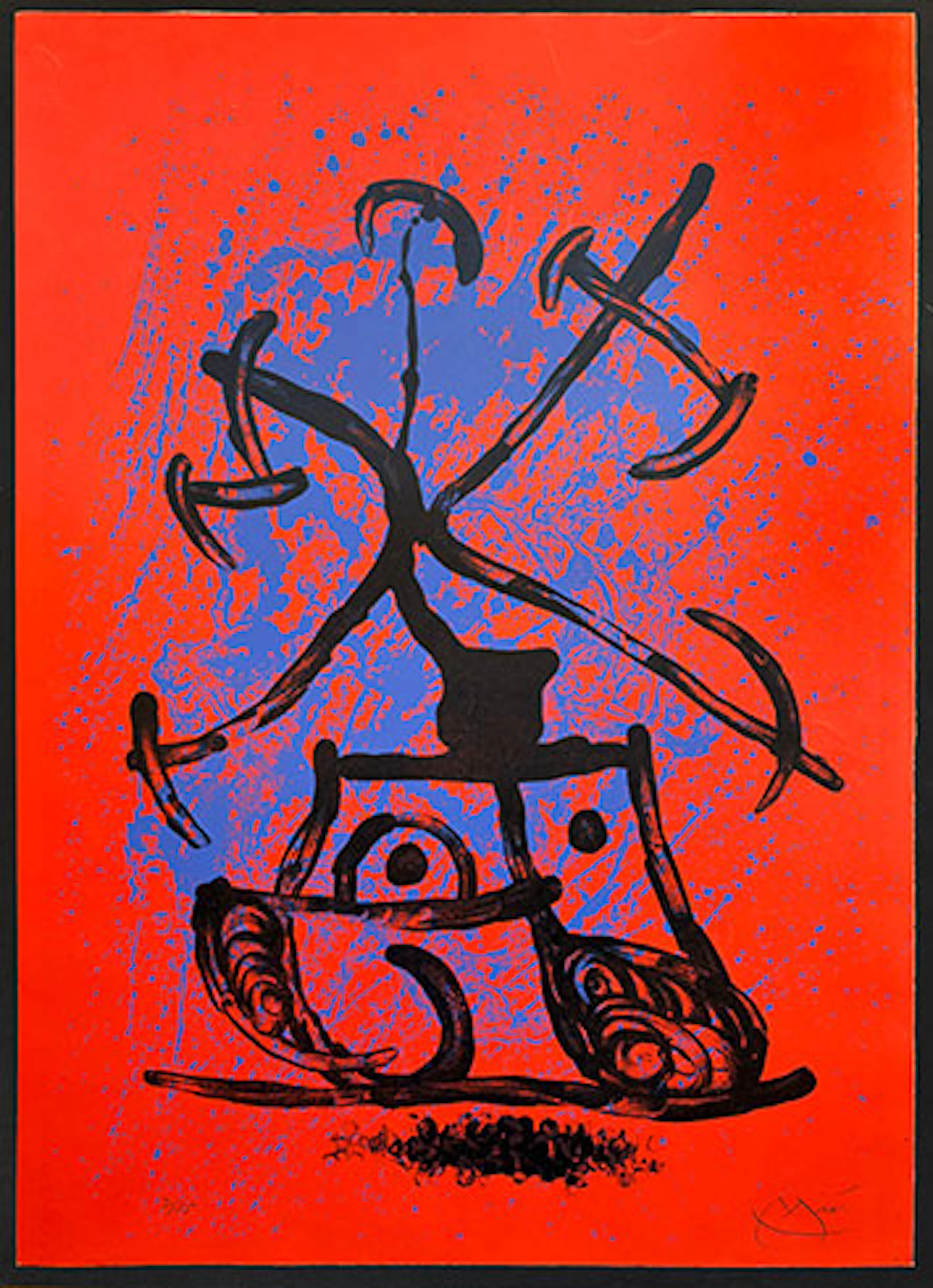 Joan Miró - Litografía "L'eintraiseuse-Rouge"