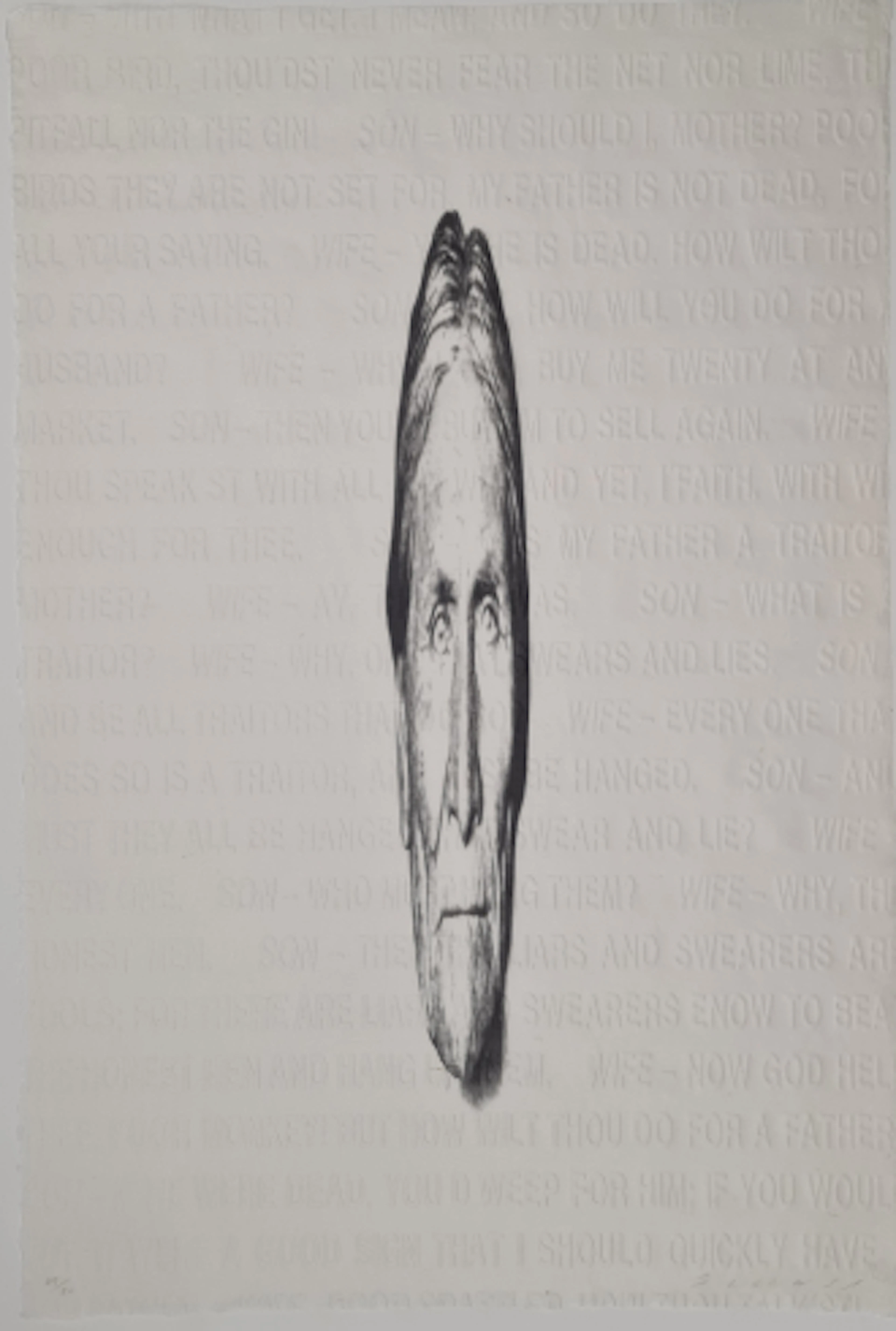 Jaume Plensa - Litografía y Gofrado "Anónimos I"