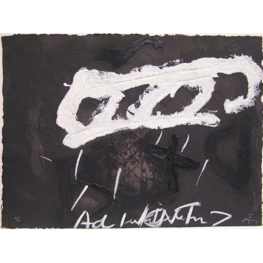 Antoni Tàpies - Grabado al Aguafuerte en varias tintas (3 Negros y
