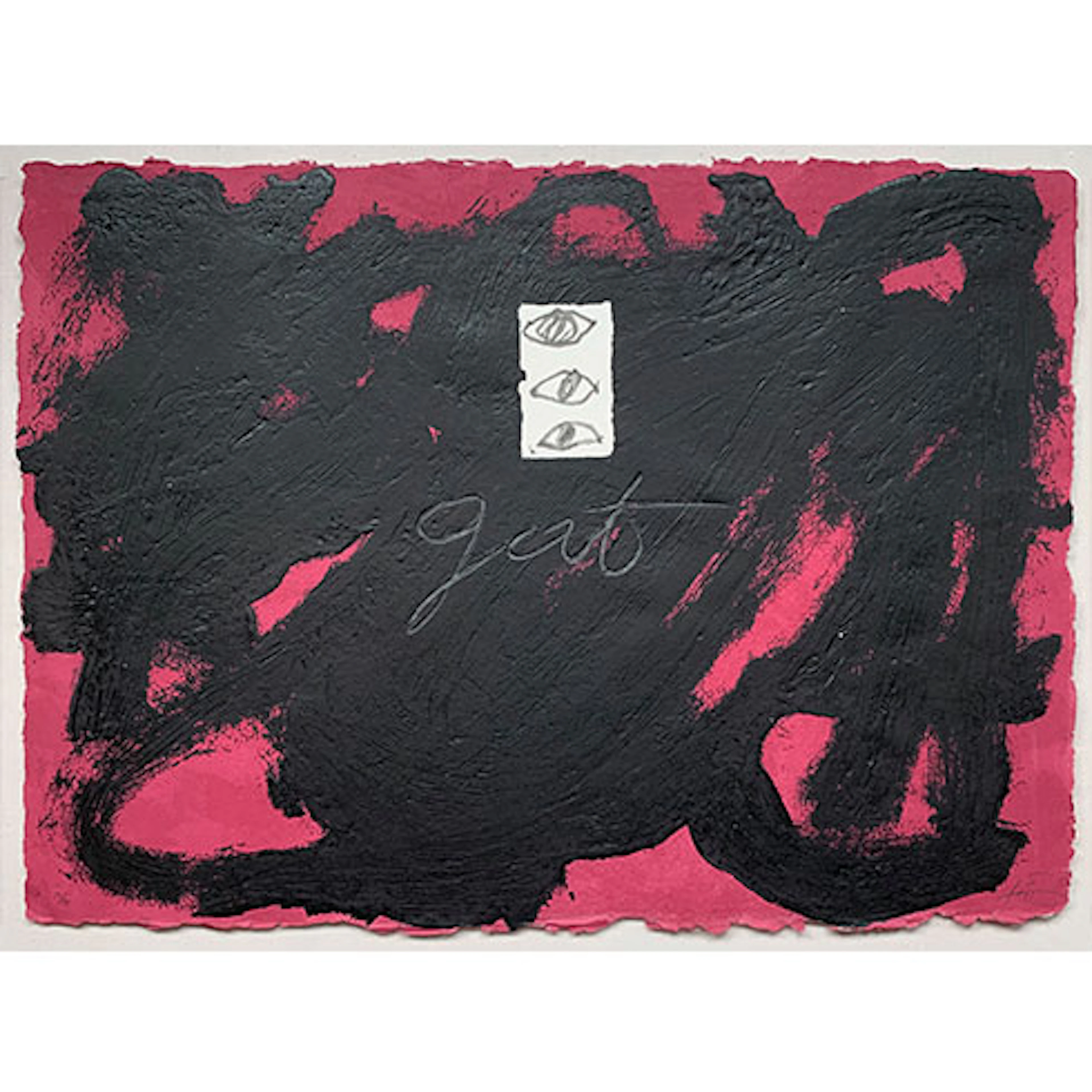 Antoni Tàpies - Grabado al Aguafuerte y Carborundum con Relieves "Gat"