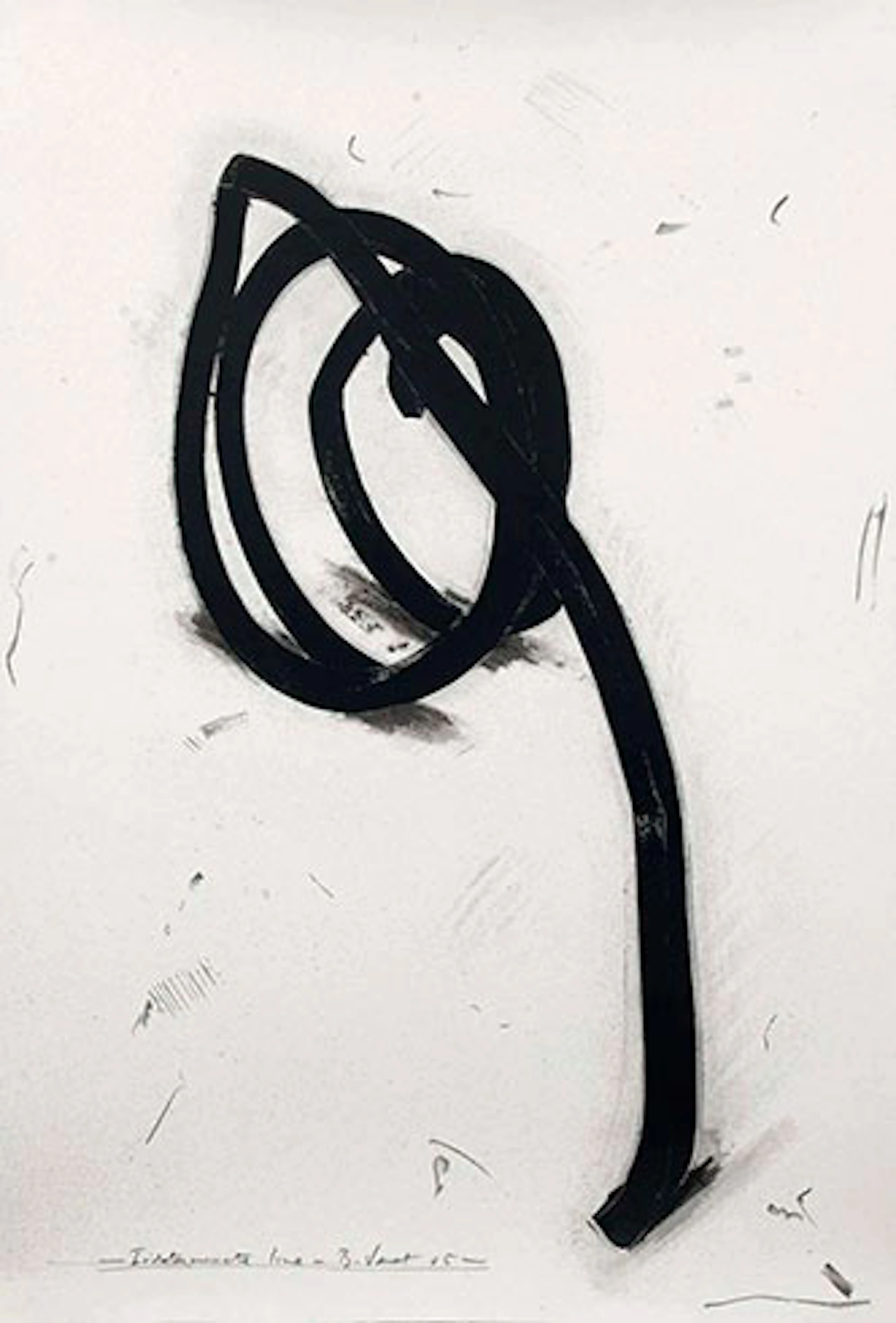 Bernar Venet - Serigrafía "Indeterminate Line" #1