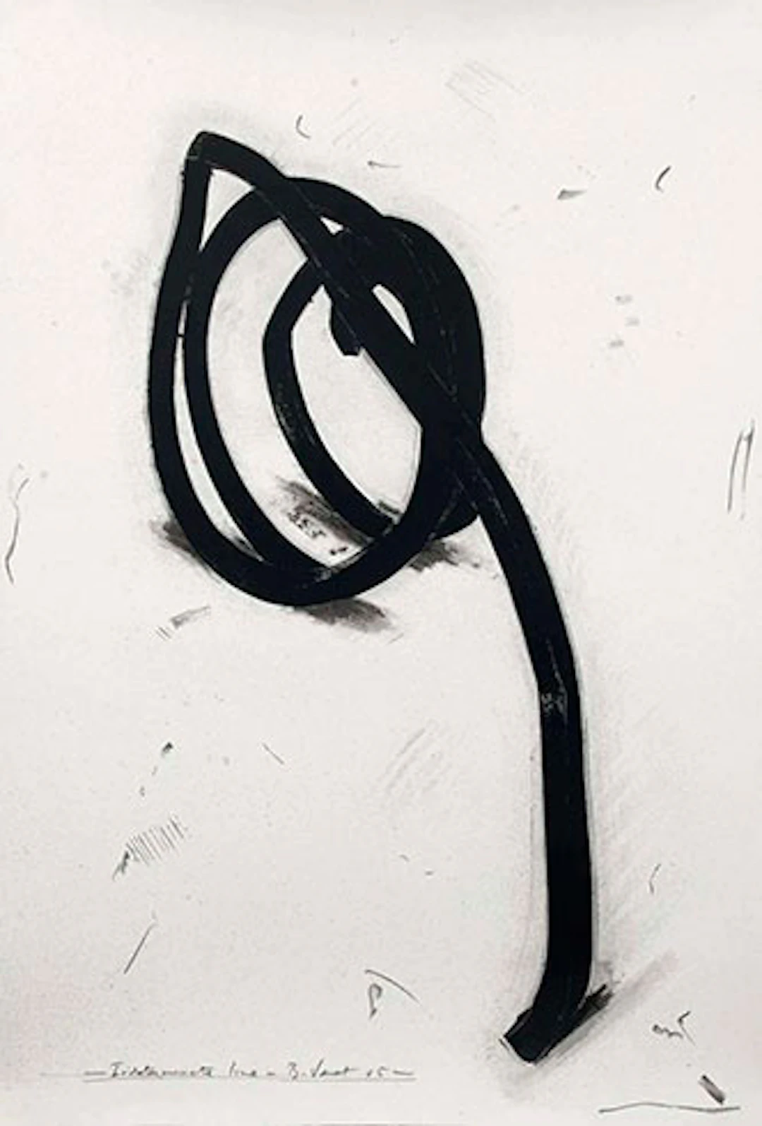 Bernar Venet - Serigrafía "Indeterminate Line" #1