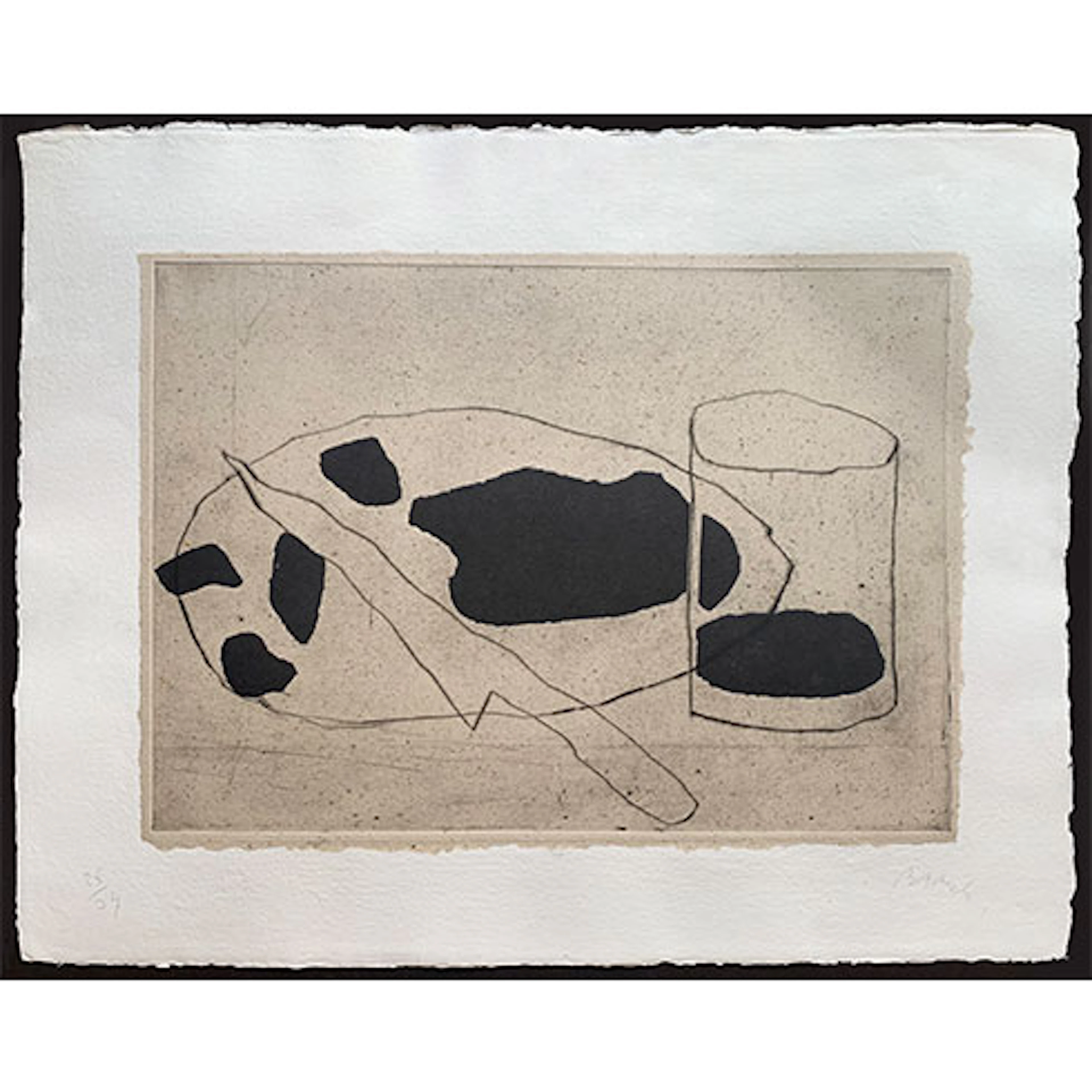 Miquel Barceló - Grabado al Aguafuerte, Punta Seca y Collage "Gavinet"