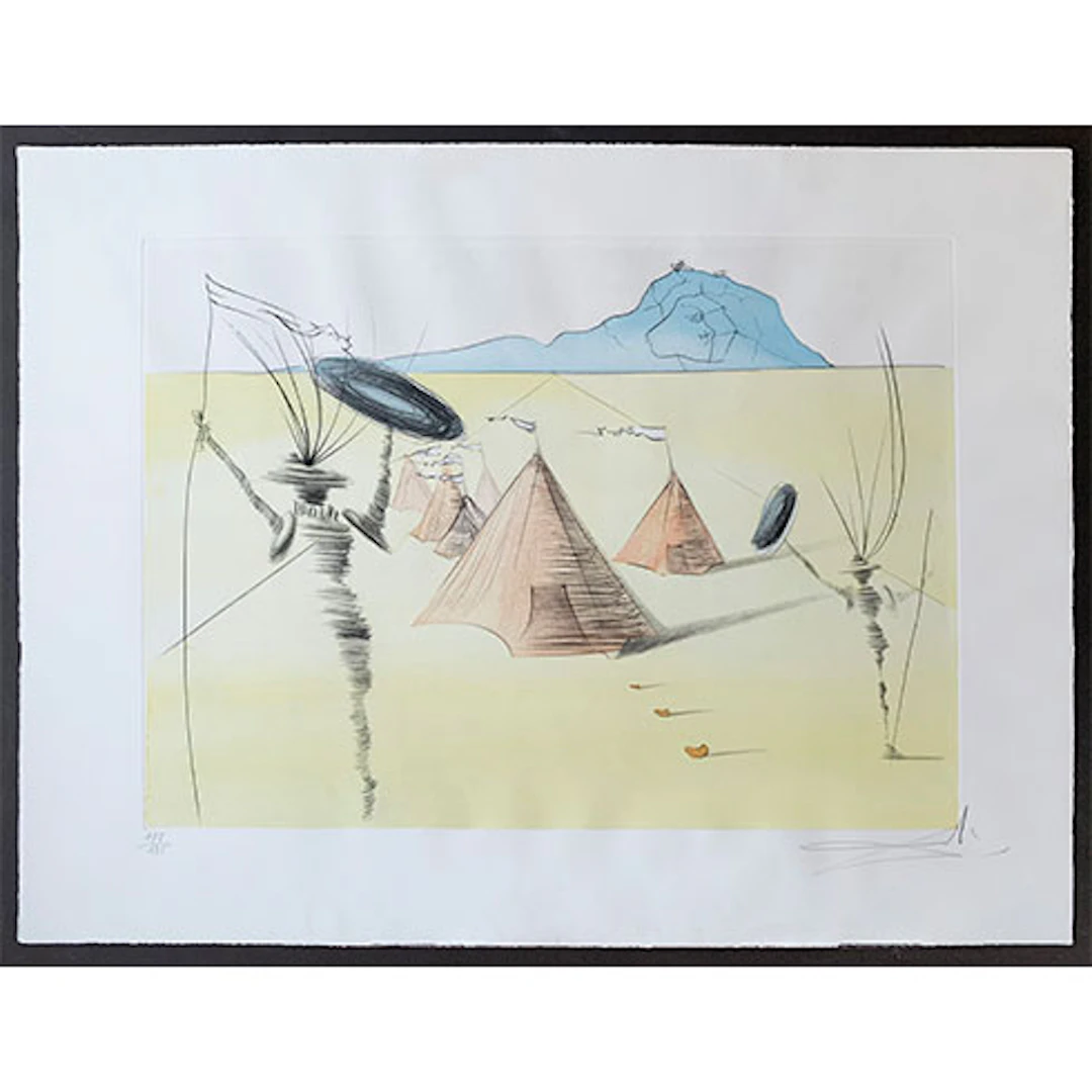 Salvador Dalí - Grabado al Aguafuerte y Color "Gad" - Twelve Tribes of Israel
