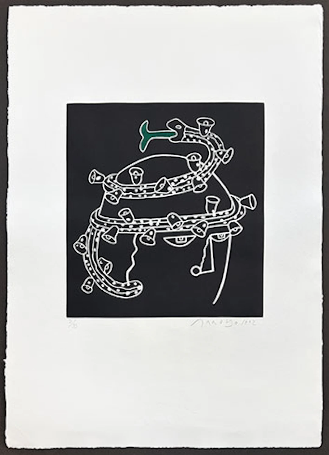 Eduardo Arroyo - Grabado al Aguafuerte "Serpent à Sonnette" (Sombreros