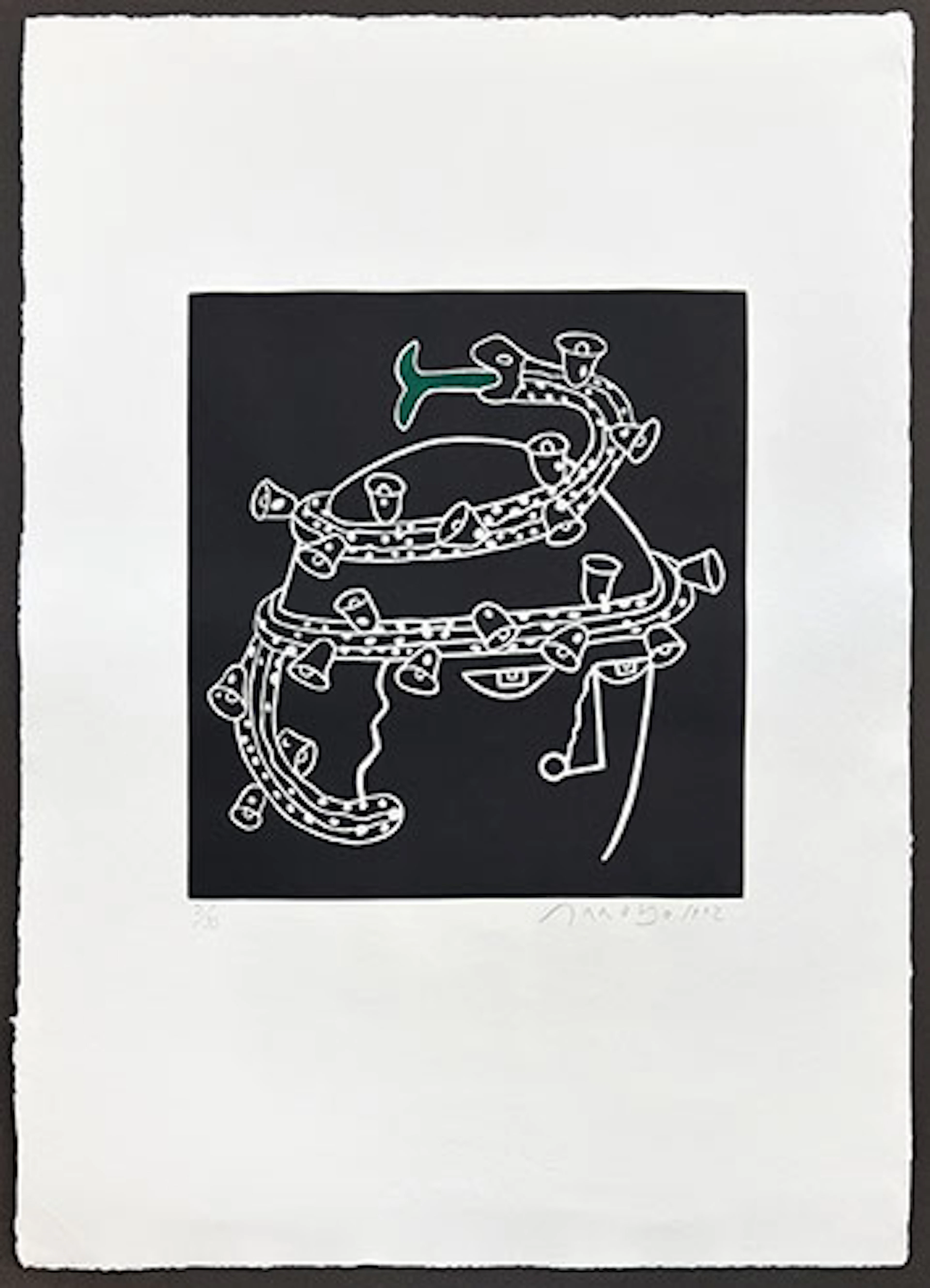 Eduardo Arroyo - Grabado al Aguafuerte "Serpent à Sonnette" (Sombreros