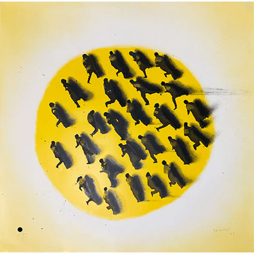 Juan Genovés - Serigrafía "Círculo Amarillo"
