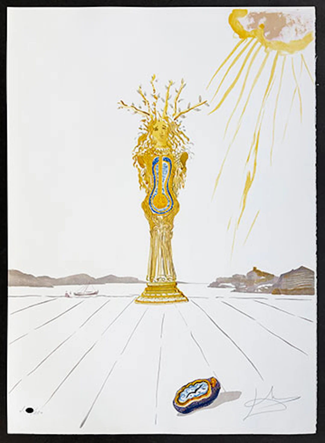 Salvador Dalí - Litografía en colores "Barometer Woman" - Time