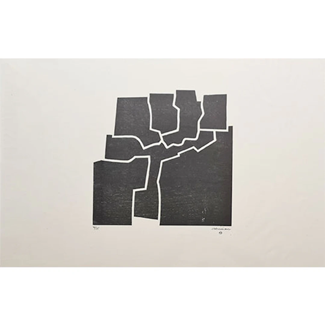 Eduardo Chillida - Xilografía "Beltza V"