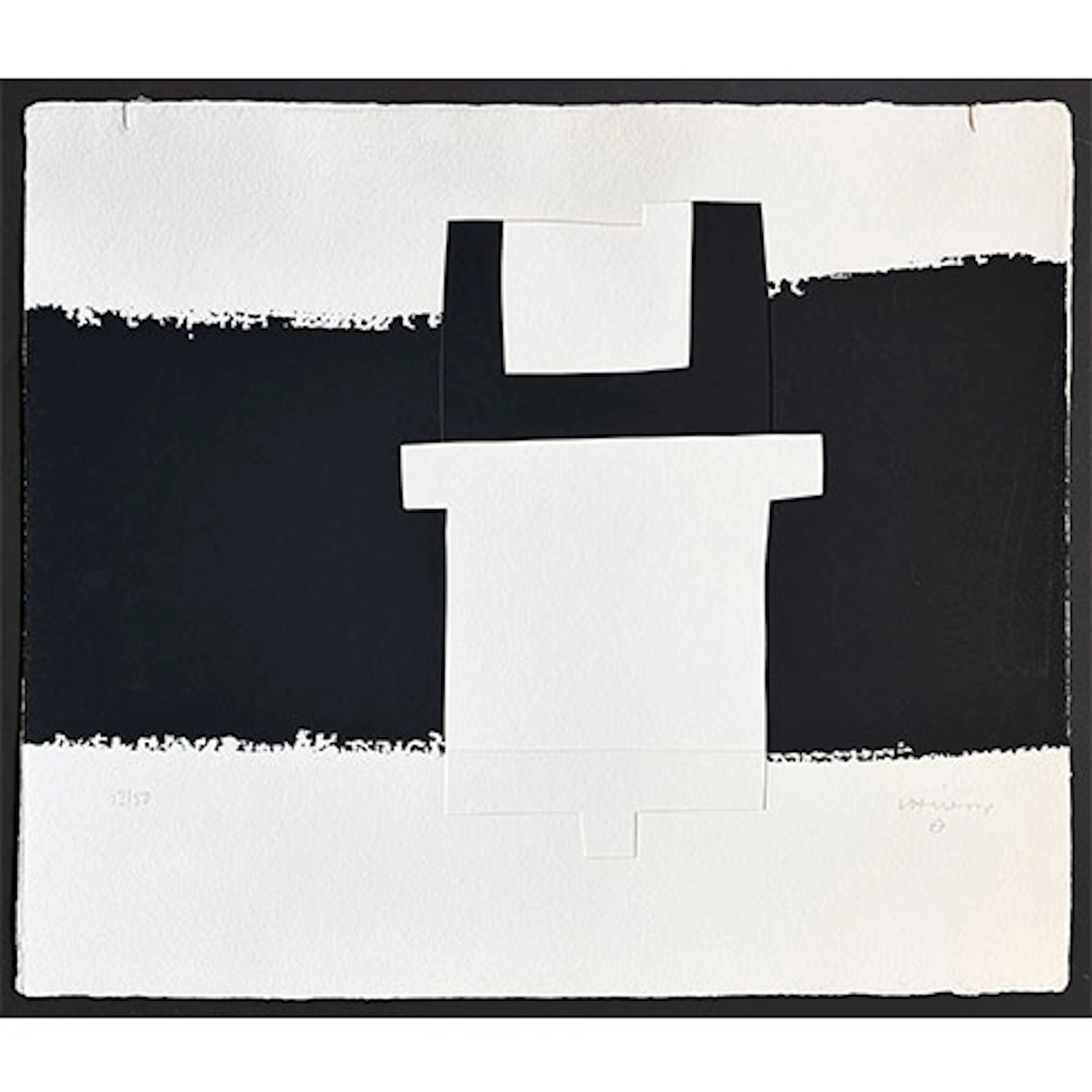 Eduardo Chillida - Serigrafía/Gravitación en 3 capas "Homenaje a J.M.Barandarian
