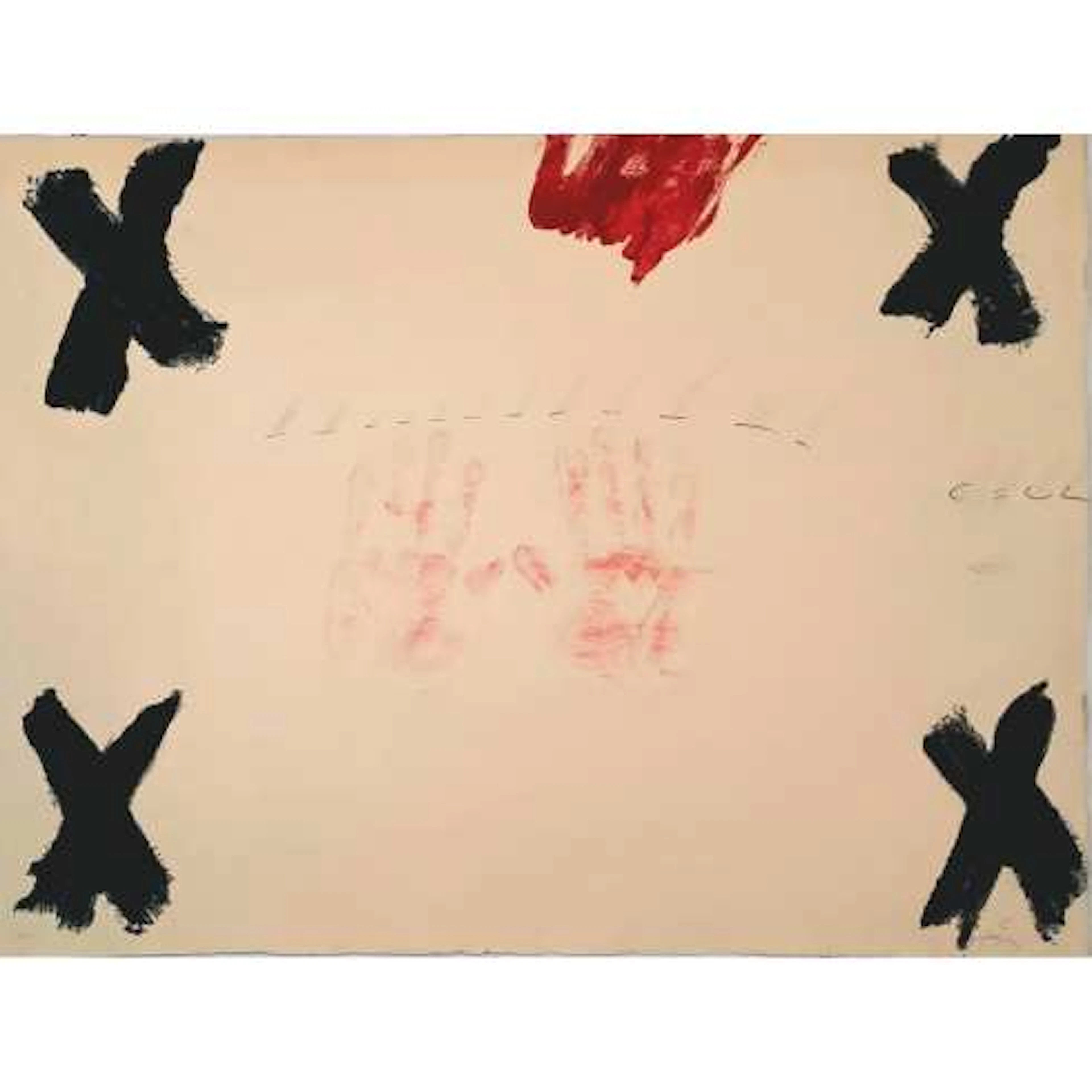 Antoni Tàpies - Grabado al Aguafuerte "Dues Mans"