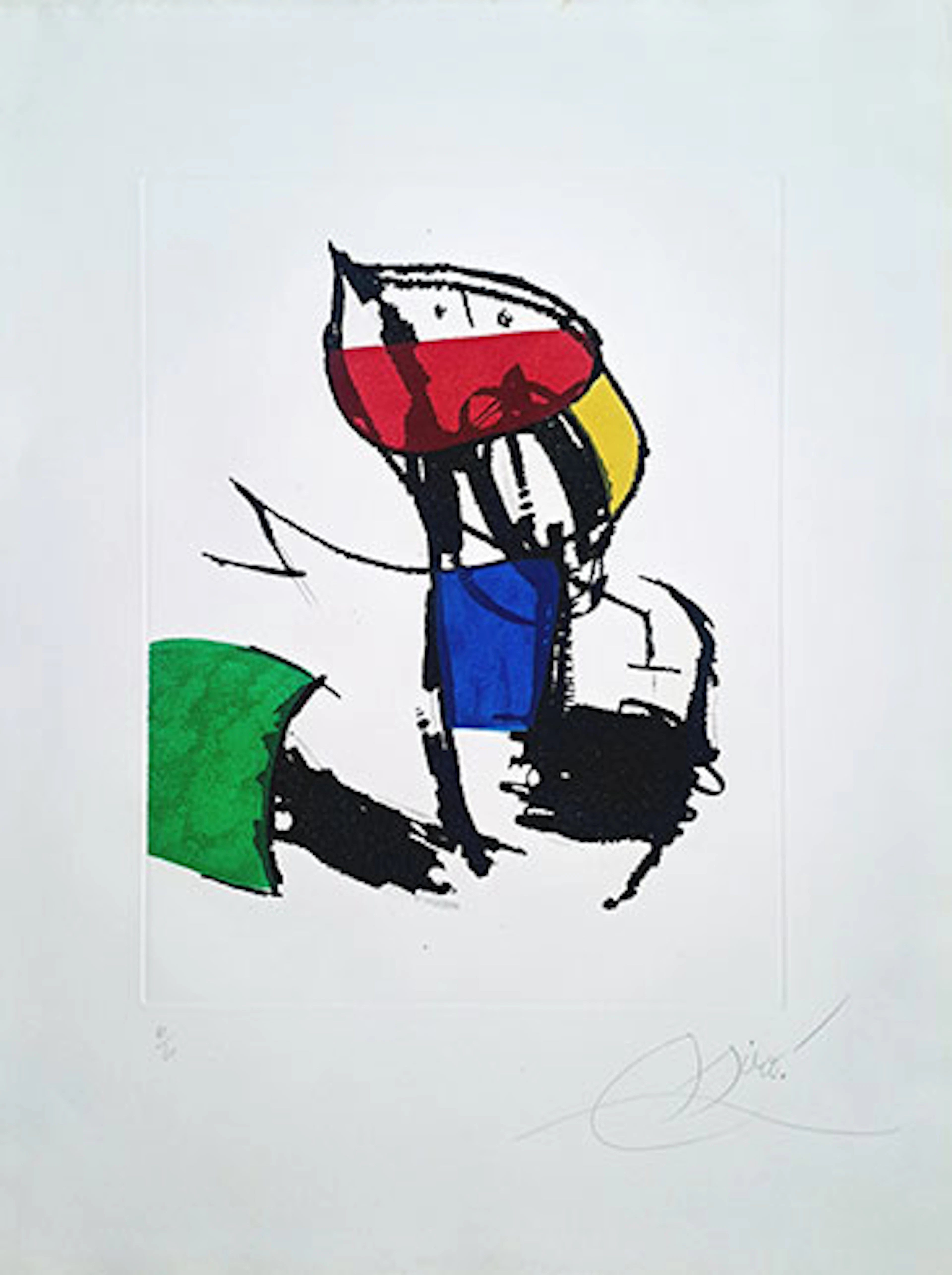 Joan Miró - Grabado al Aguafuerte y Aguatinta "Chanteur des Rues III"