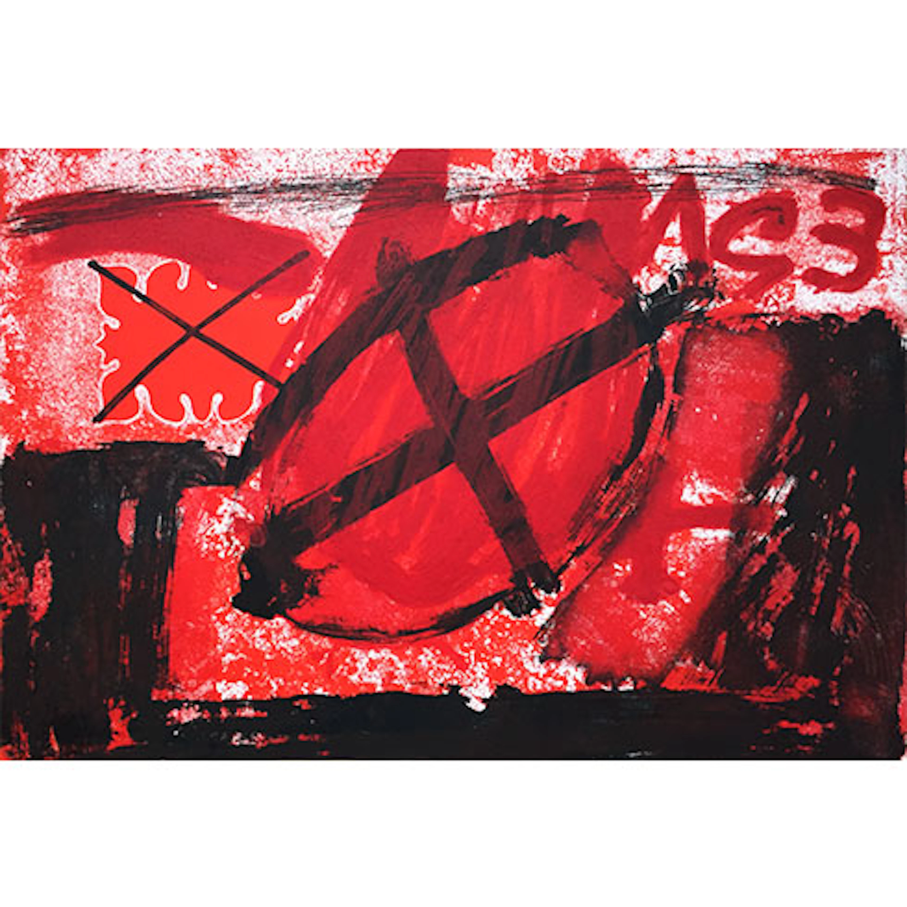 Antoni Tàpies - Grabado al Aguafuerte, Aguatinta y Carborundum "Cercle Rouge"