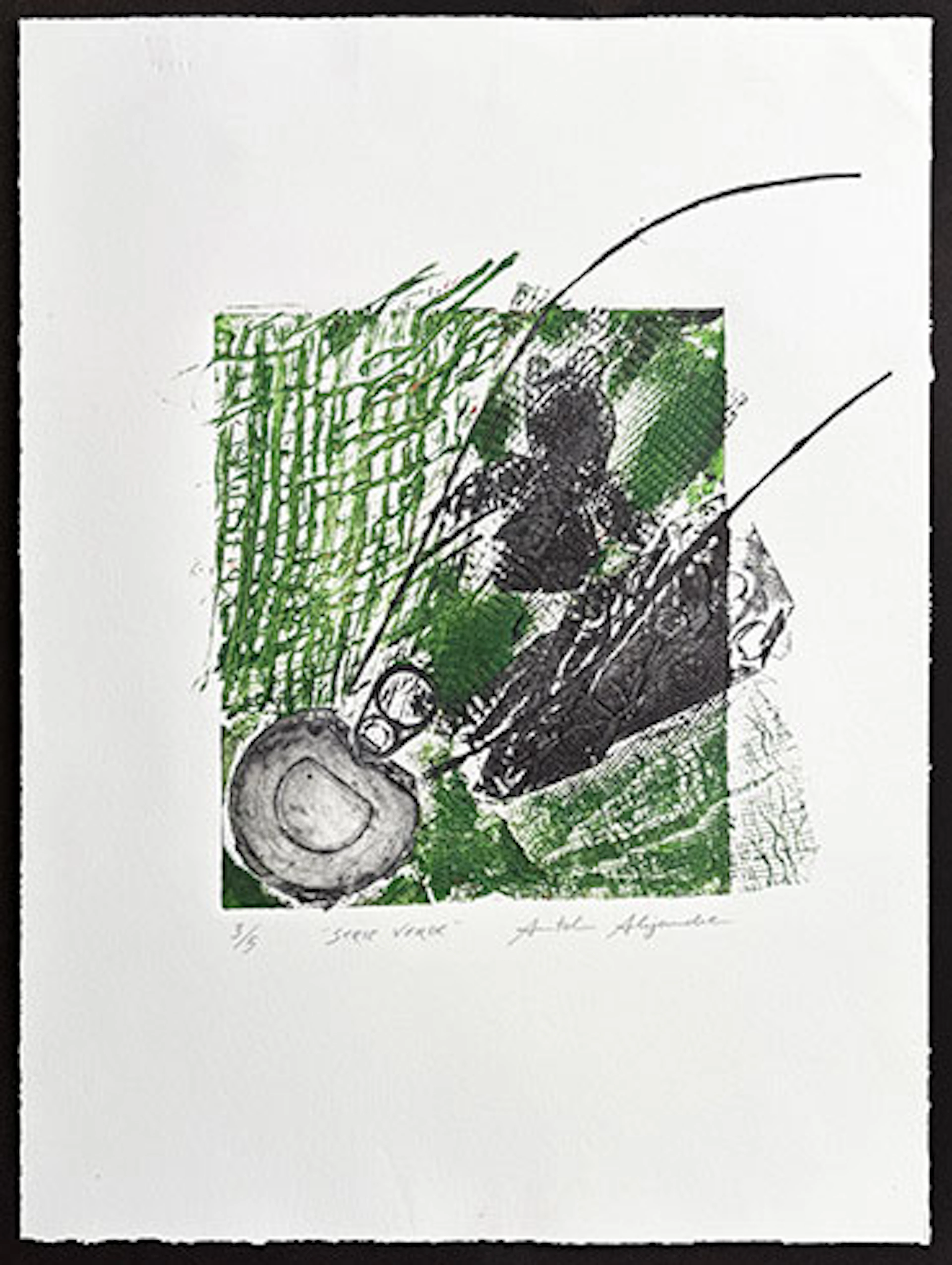 Antolín Alejandre Ruiz - Collagraph "Minotauro" (Serie Verde)