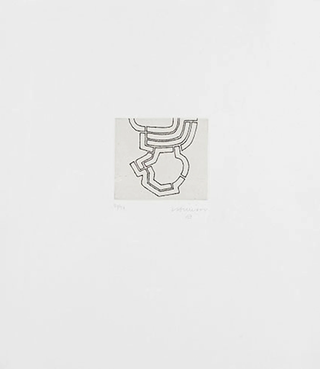 Eduardo Chillida - Grabado al Aguafuerte y Chine Collé "Gogai"