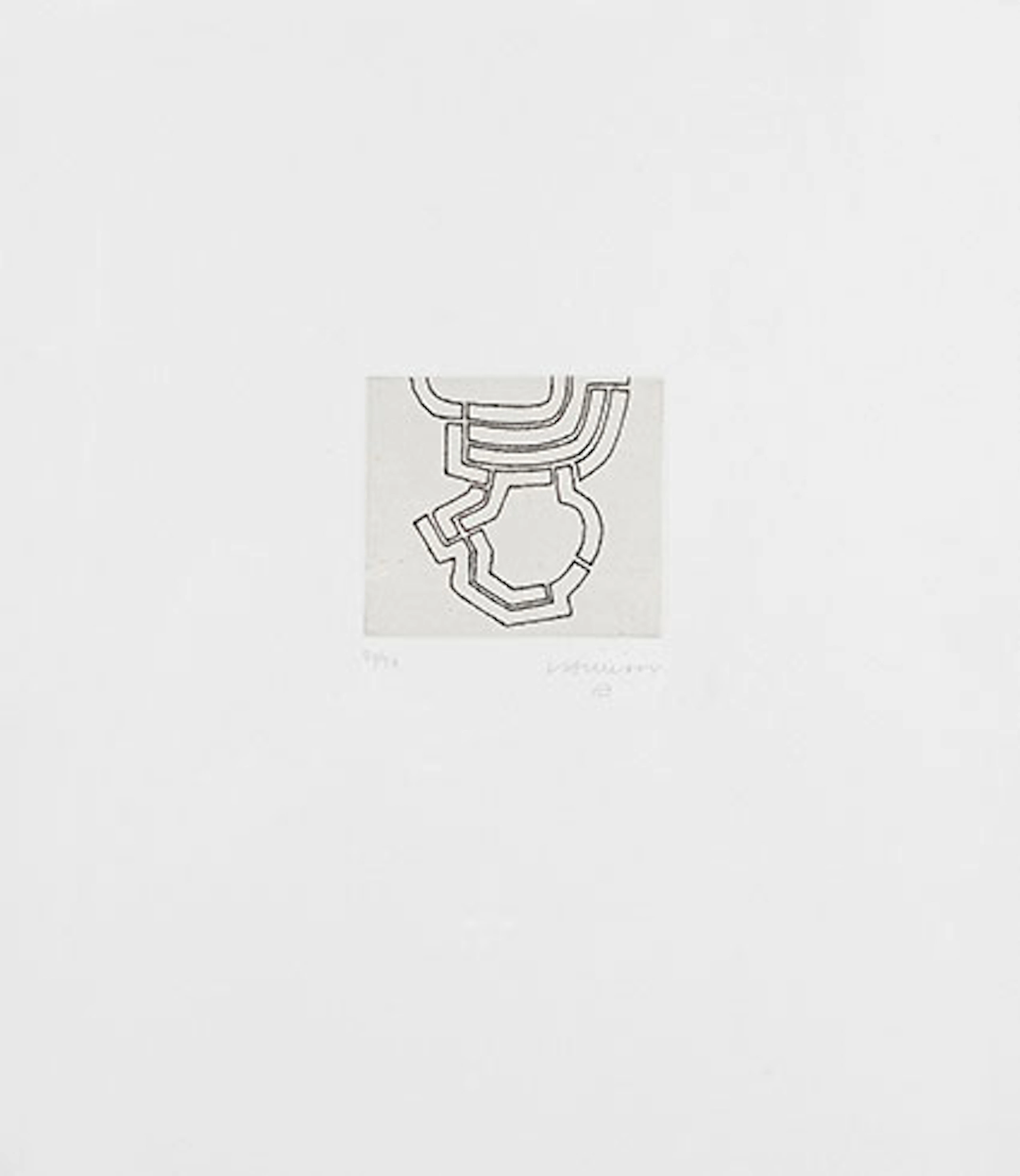 Eduardo Chillida - Grabado al Aguafuerte y Chine Collé "Gogai"