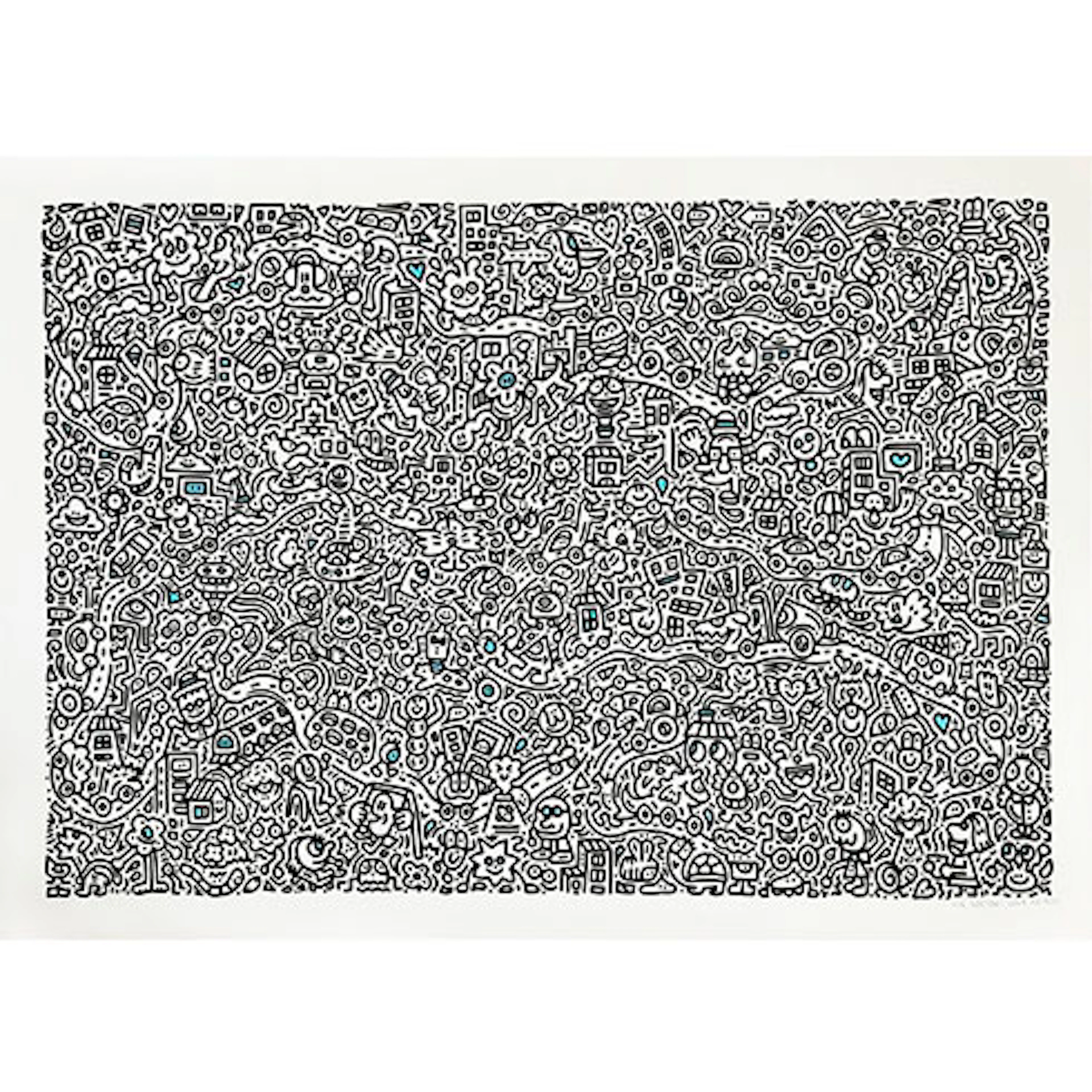 Mr Doodle - Impresión en Relieve "City Blues"