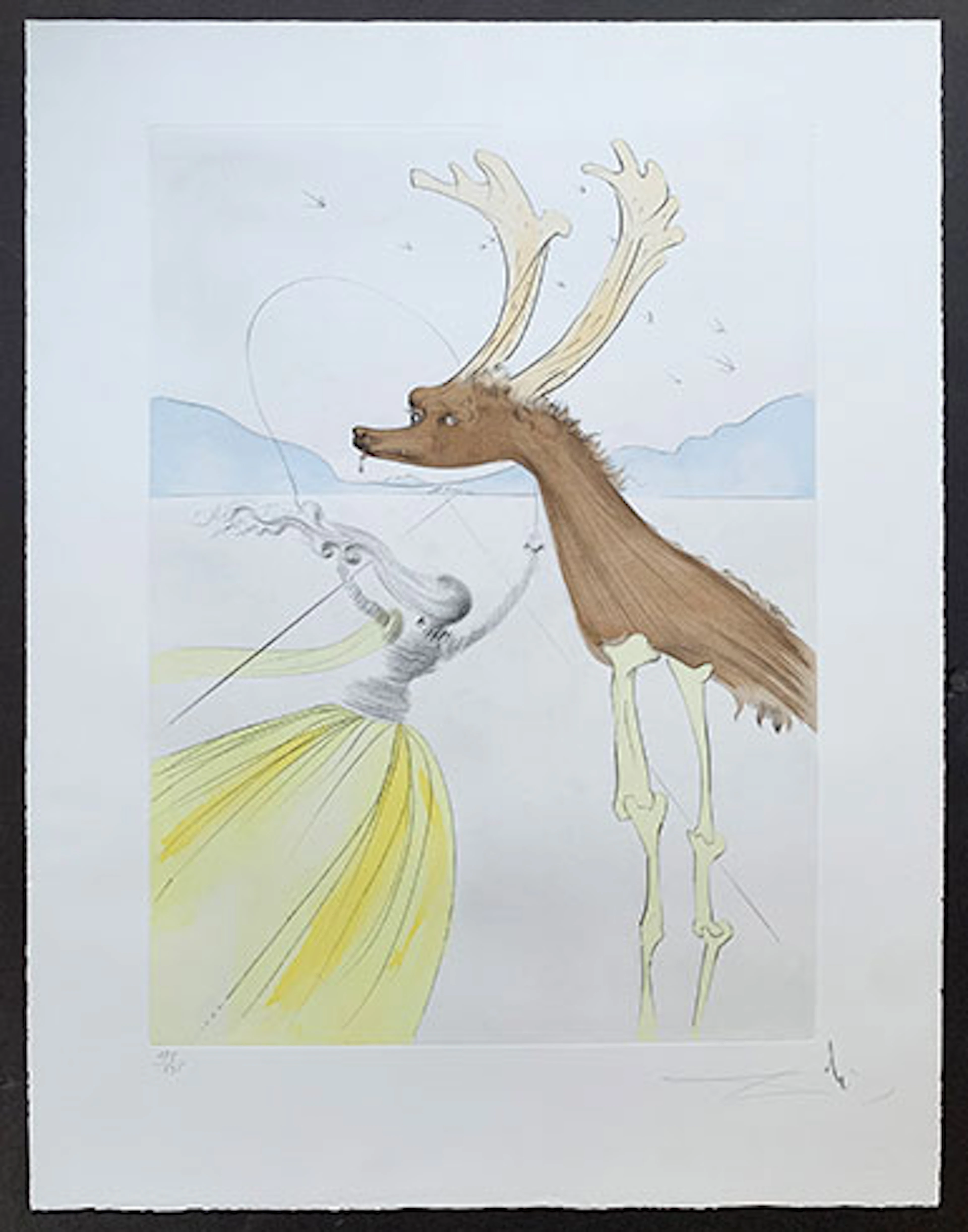 Salvador Dalí - Grabado al Aguafuerte "Naphthali" - Twelve Tribes of Israel