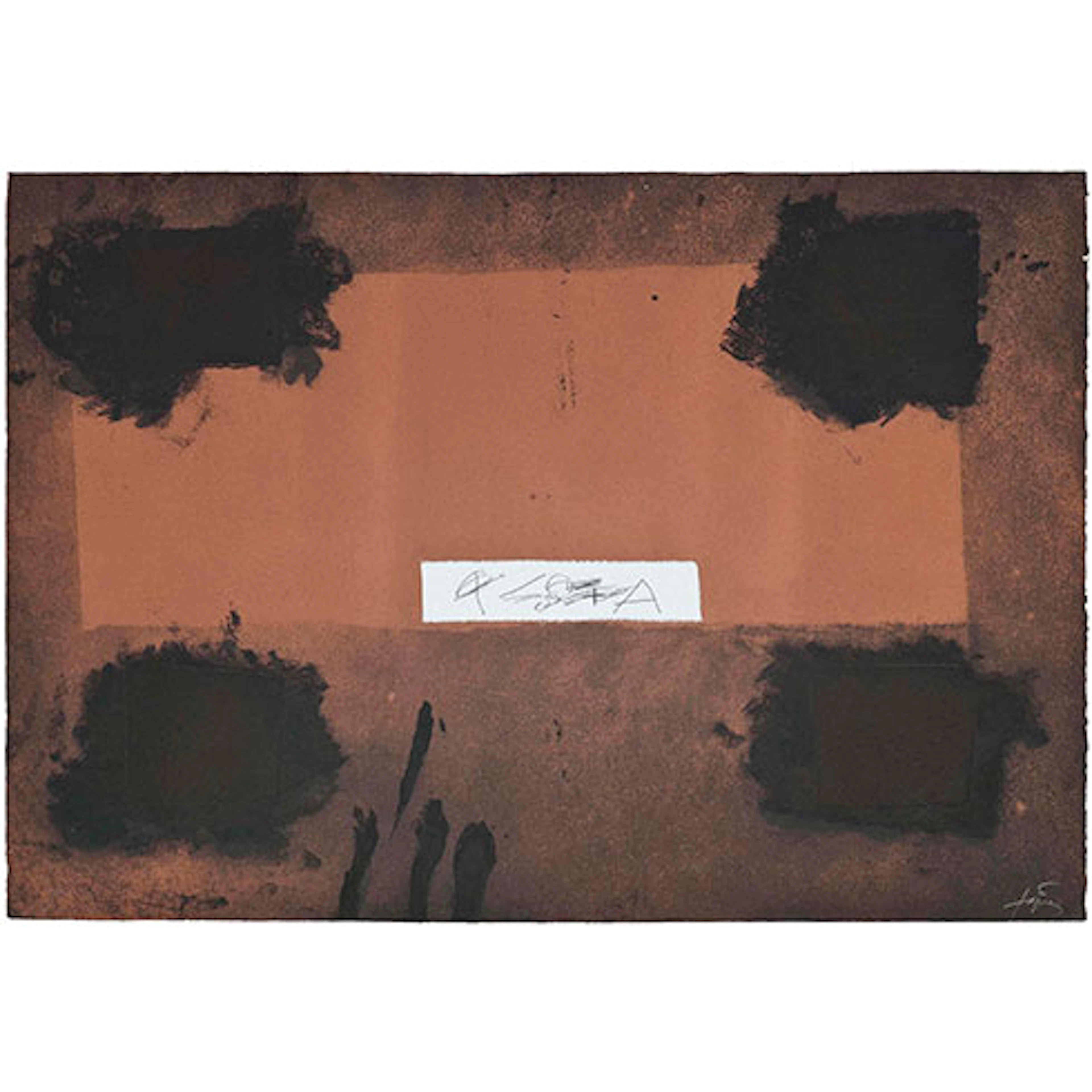 Antoni Tàpies - Grabado al Aguatinta con collage y carborundum en