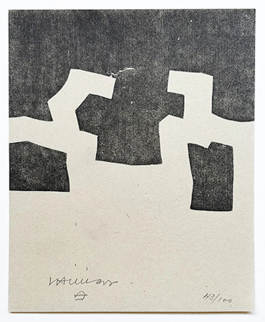 Eduardo Chillida - Xilografía sobre papel Japón "Hommage à Heidegger"