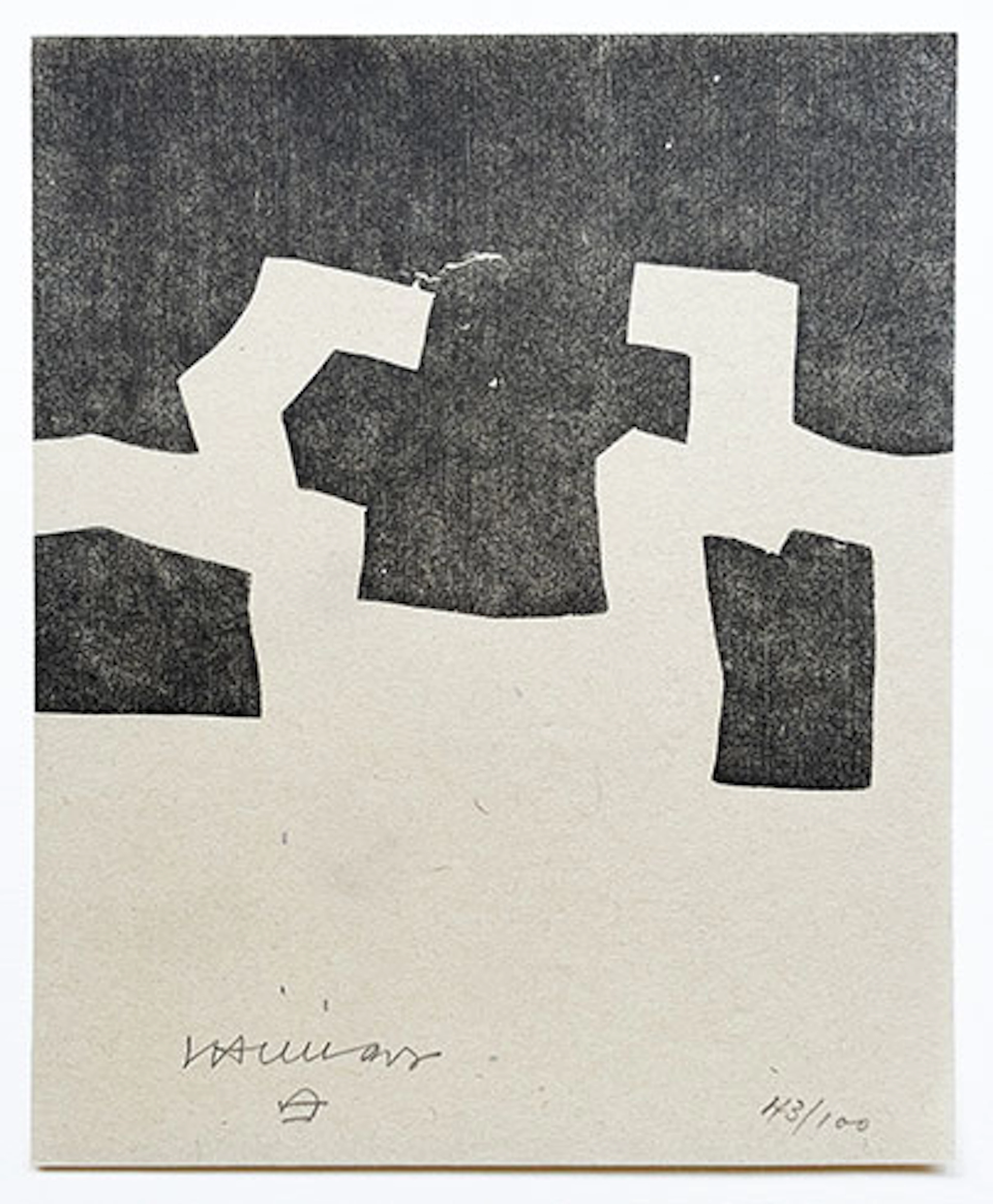 Eduardo Chillida - Xilografía sobre papel Japón "Hommage à Heidegger"