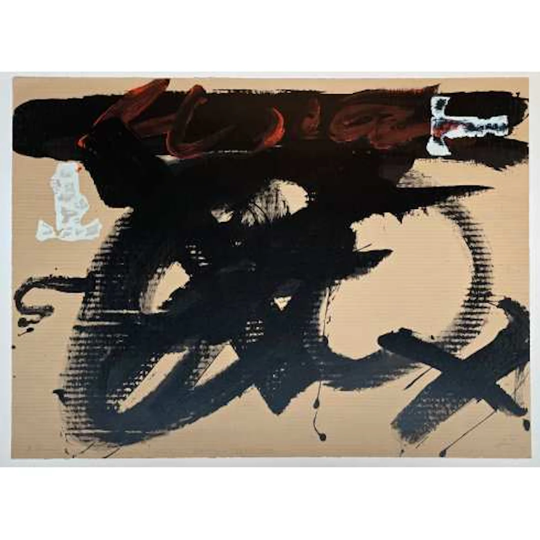 Antoni Tàpies - Litografía "El Mon"