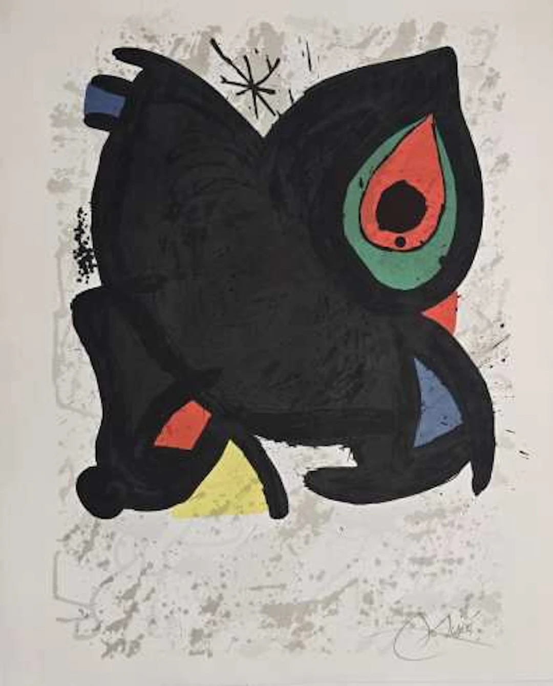 Joan Miró - Litografía en colores sobre papel vitela Arches "Grand Palais"