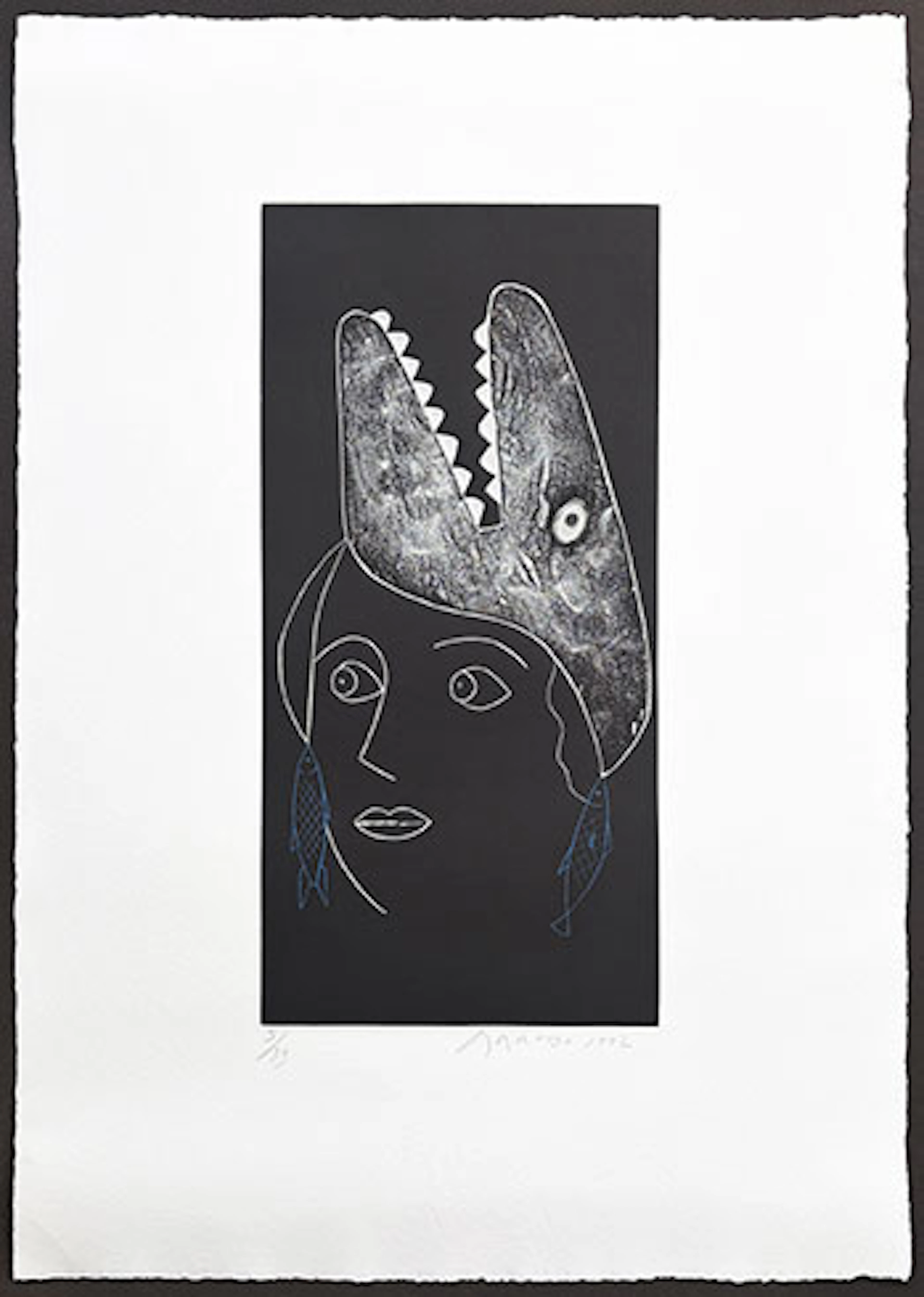 Eduardo Arroyo - Grabado al Aguafuerte "Moby Dick" (Sombreros para Alicia)