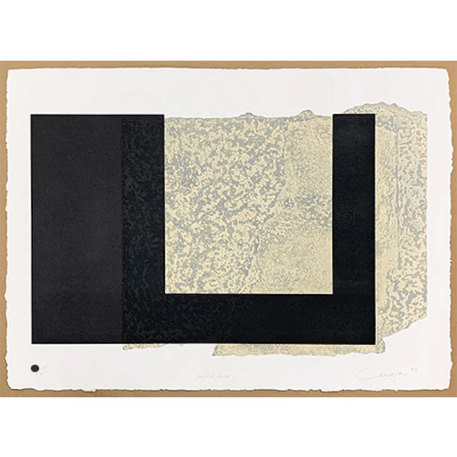 Rafael Canogar - Grabado al Aguafuerte y Collage "Micénico"