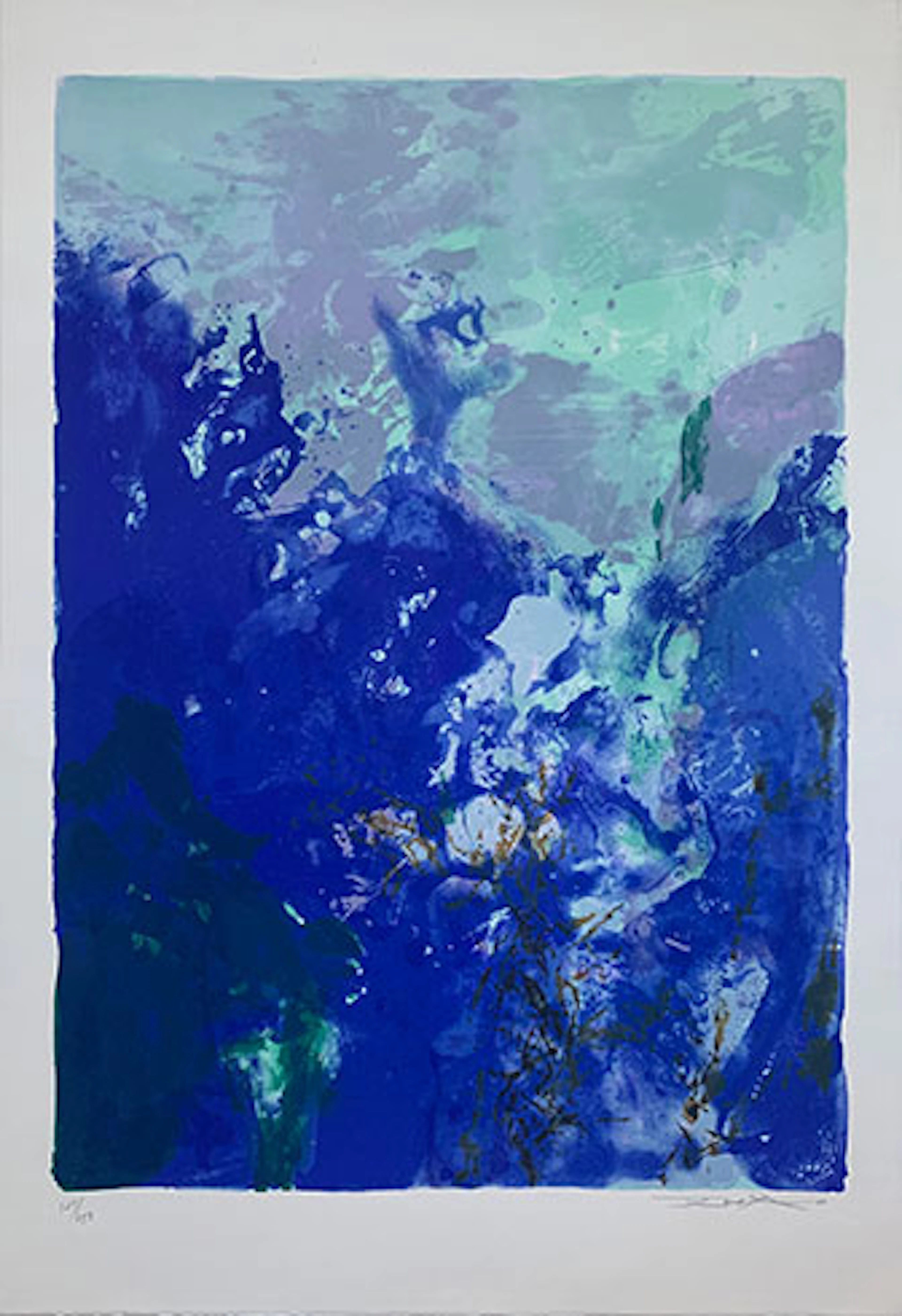 Zao Wou-Ki - Litografía "Sin Título" (Olympic Centennial)