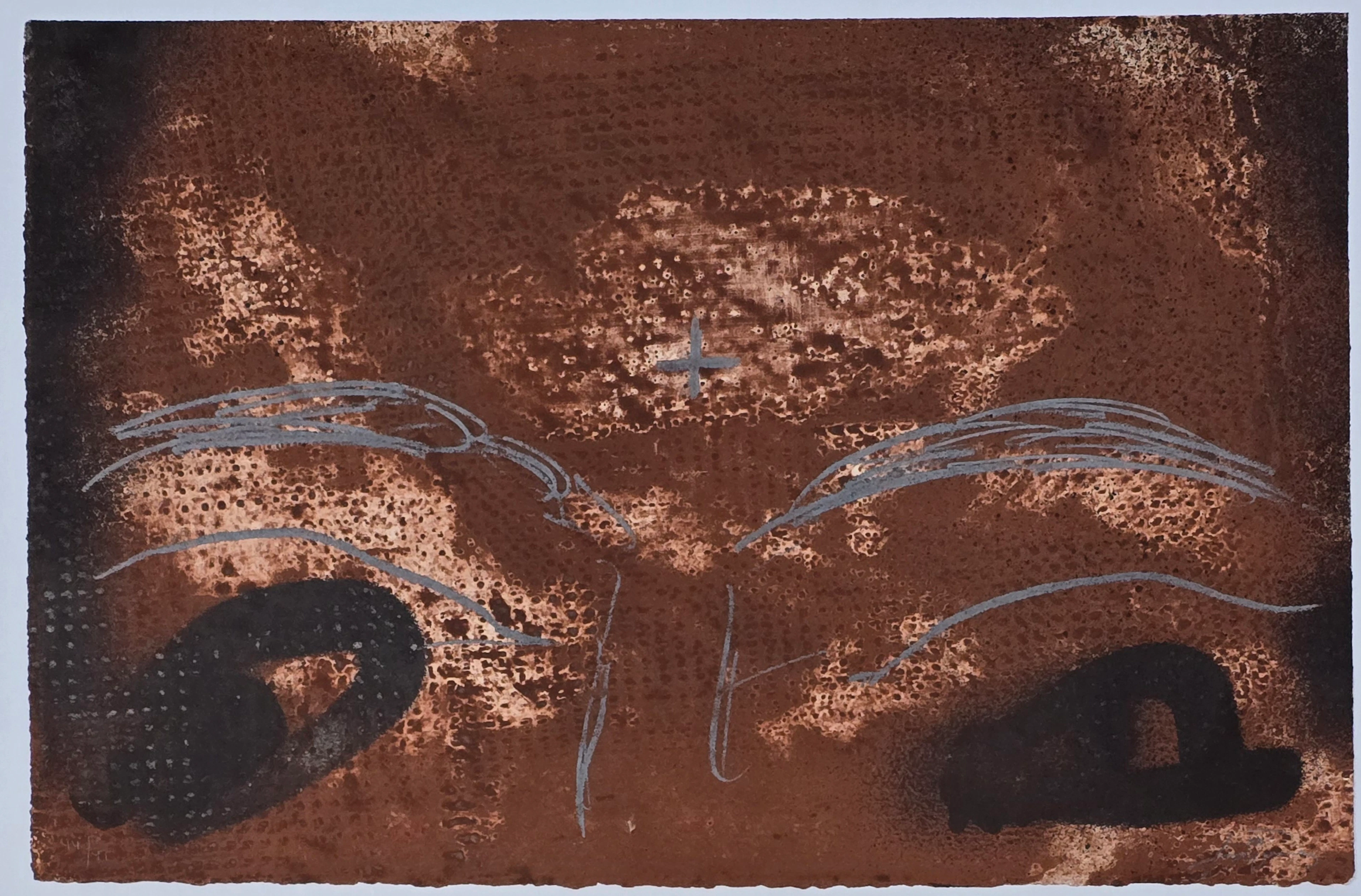 Antoni Tàpies - Grabado al Aguatinta, Carborundum, Barniz Blando y