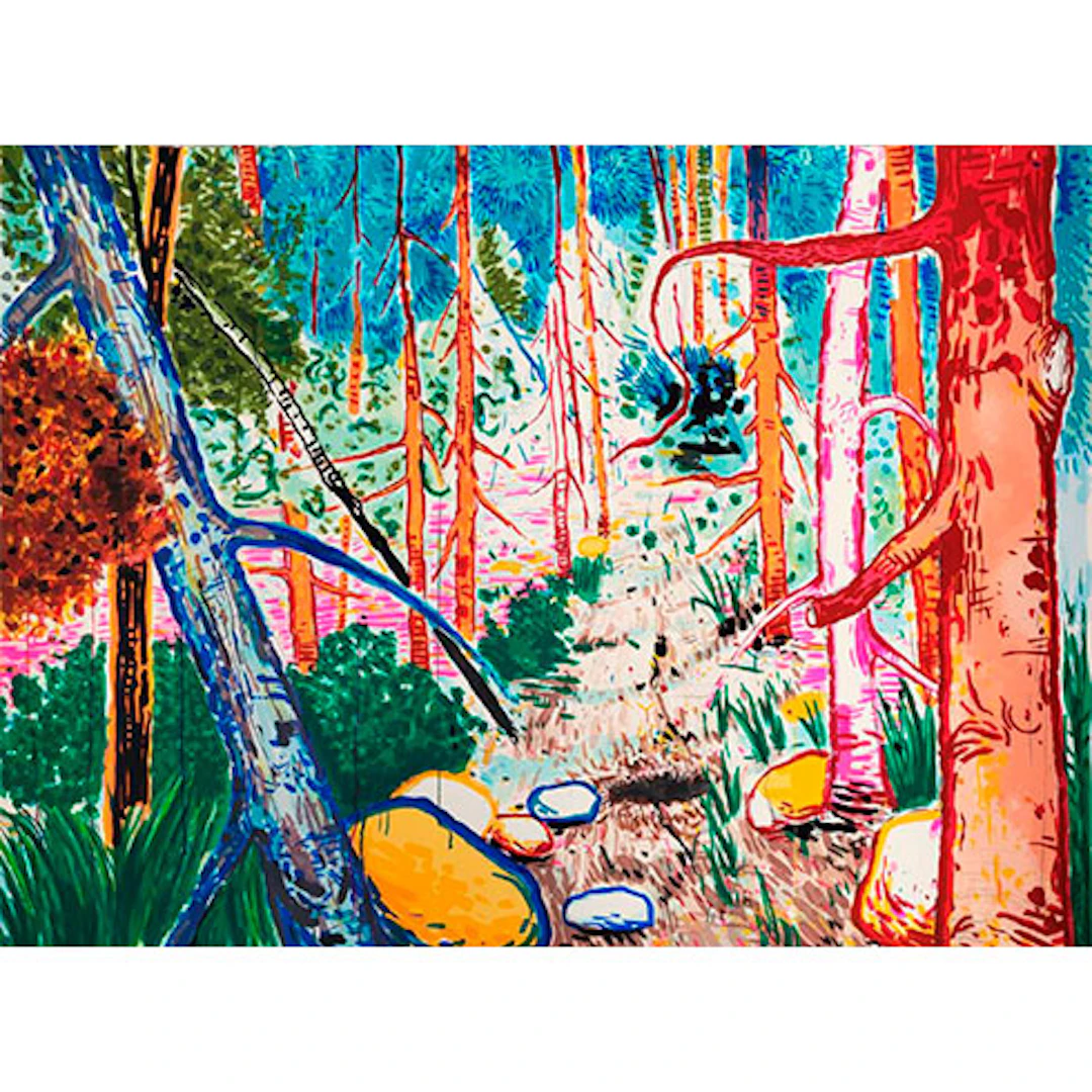 Abraham Lacalle - Serigrafía intervenida a mano "Abril"