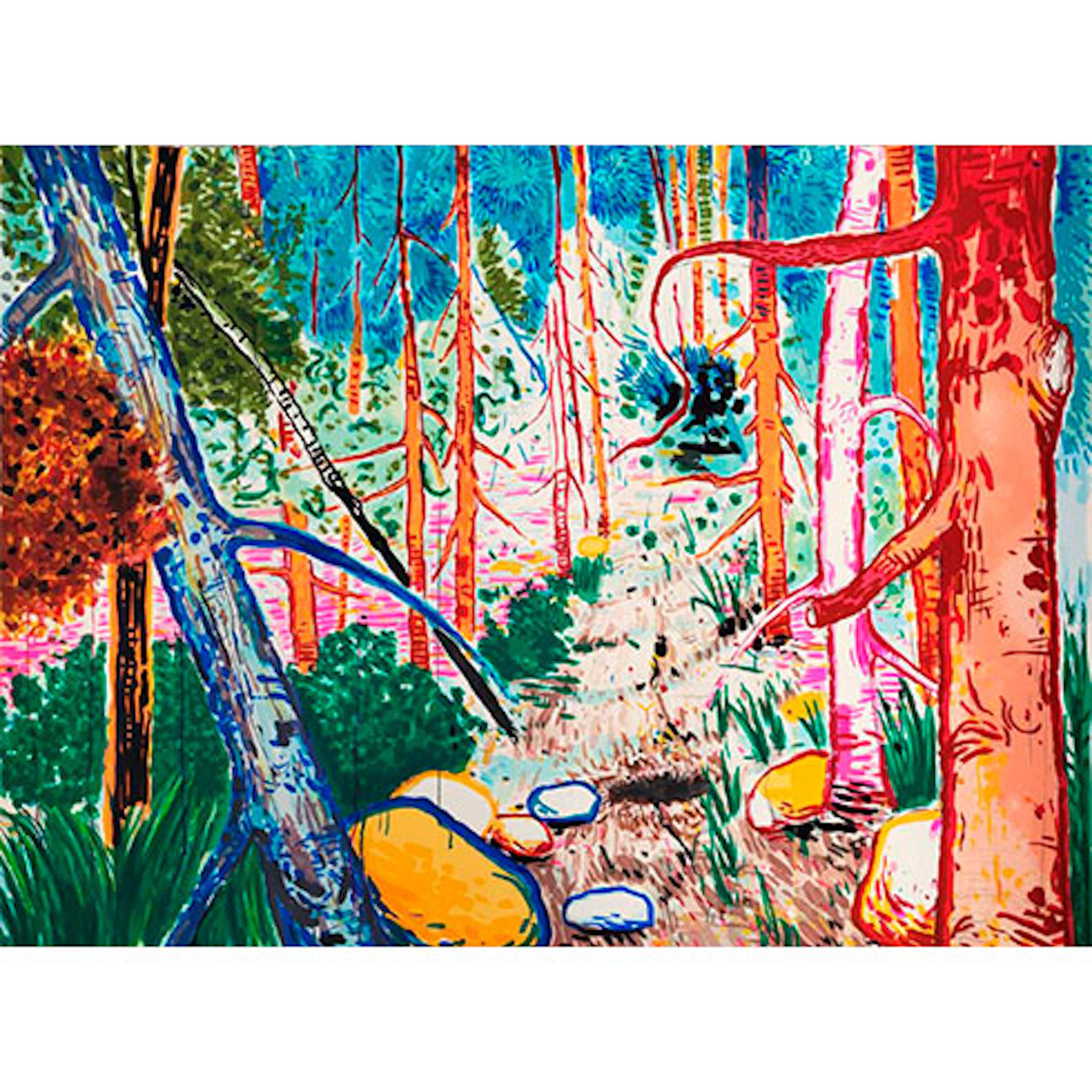 Abraham Lacalle - Serigrafía intervenida a mano "Abril"