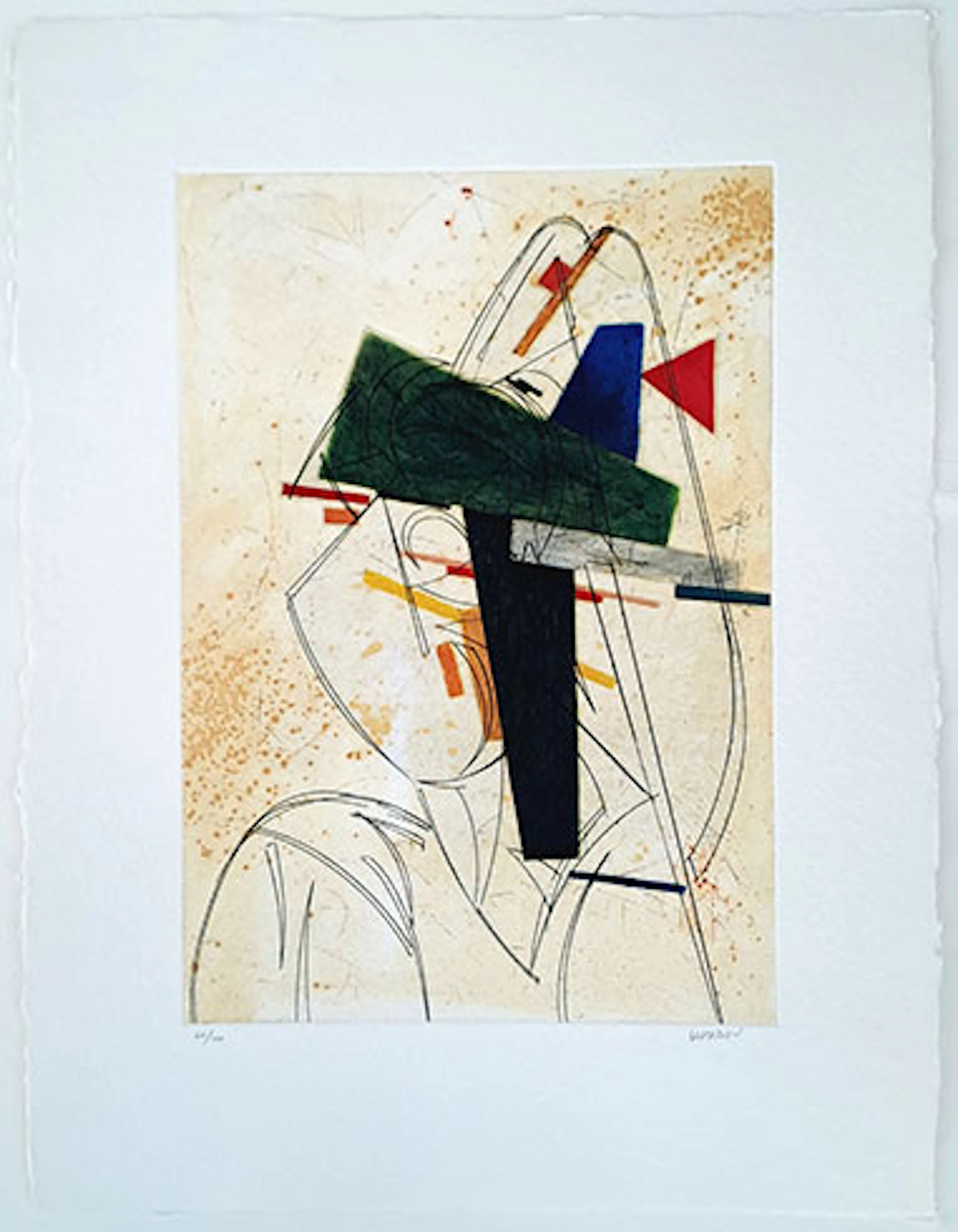 Manolo Valdés - Grabado al Aguafuerte y Collage "El Cubismo como Pretexto" #4