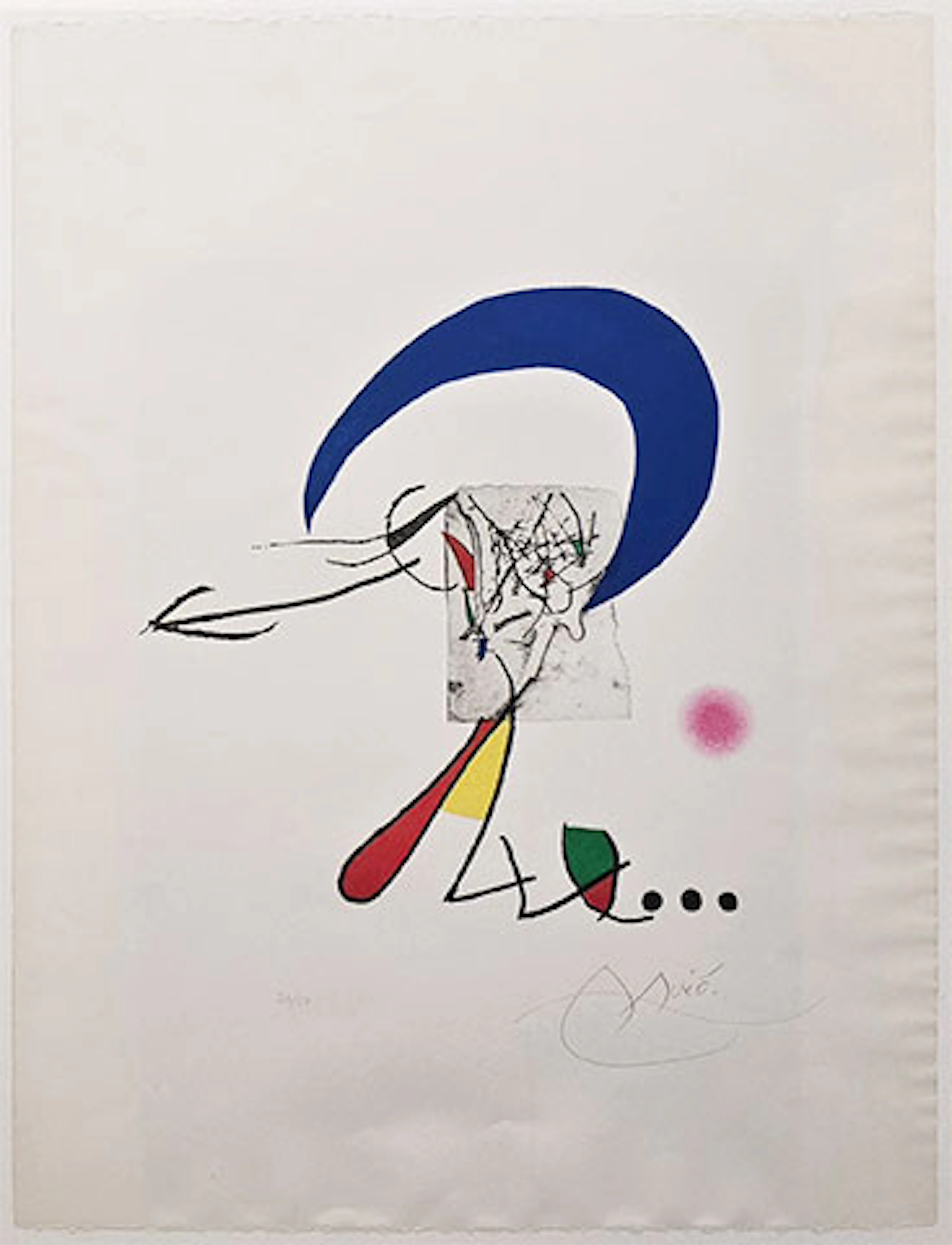 Joan Miró - Grabado al Aguafuerte y Aguatinta "Le Vitrier Lunaire"