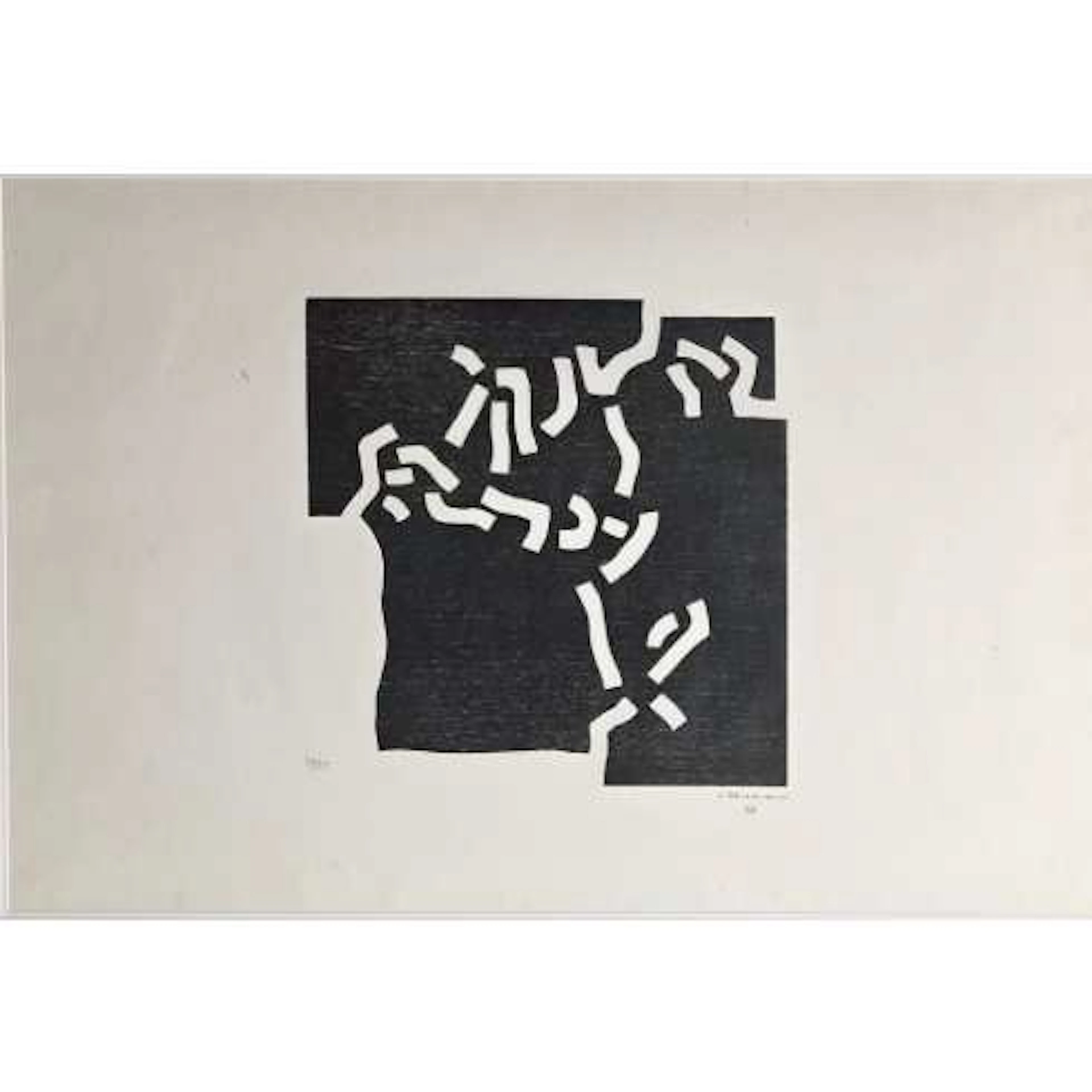 Eduardo Chillida - Xilografía "Beltza II"