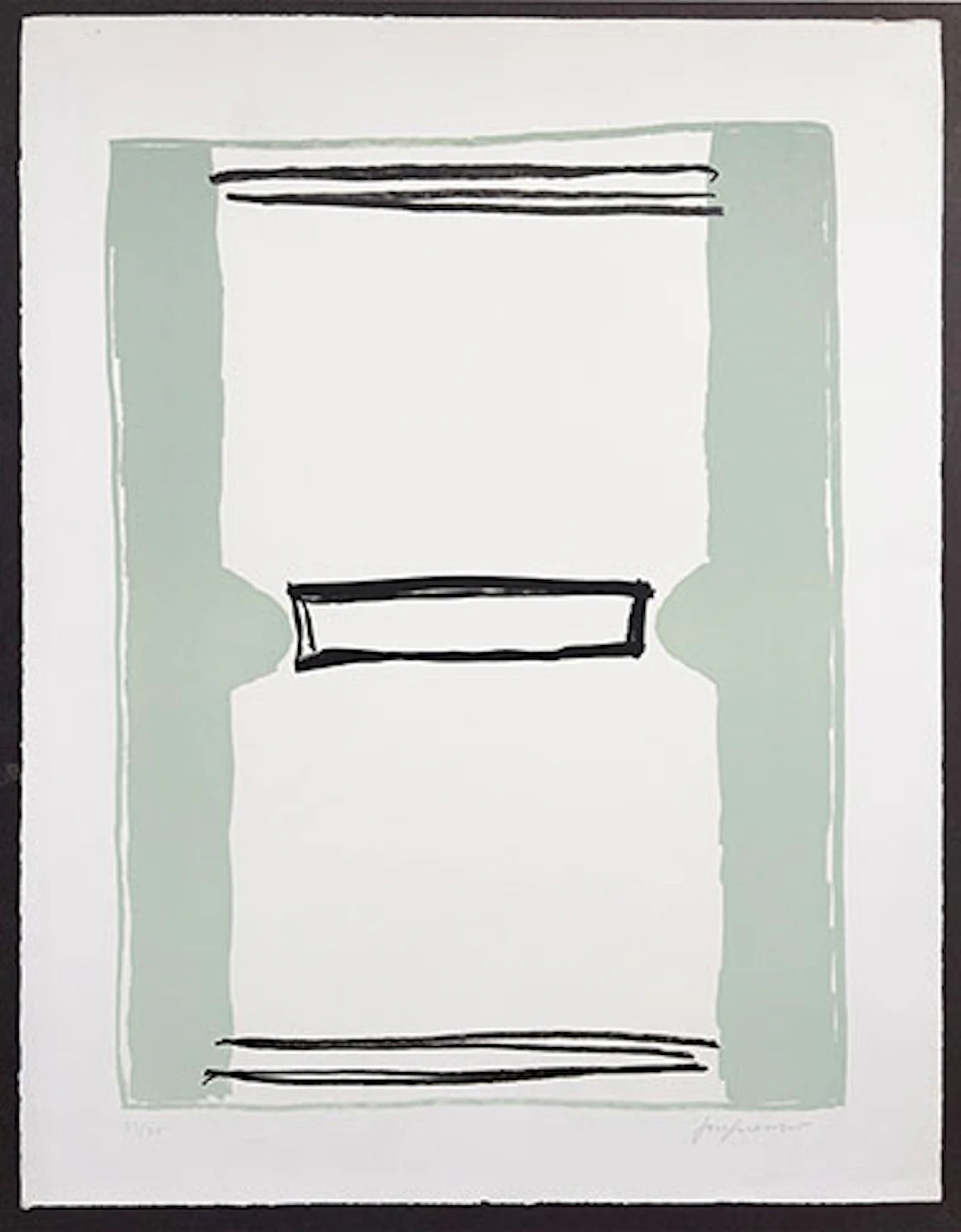 José Guerrero - Litografía a 2 tintas "Sin título (Senderos a sitios